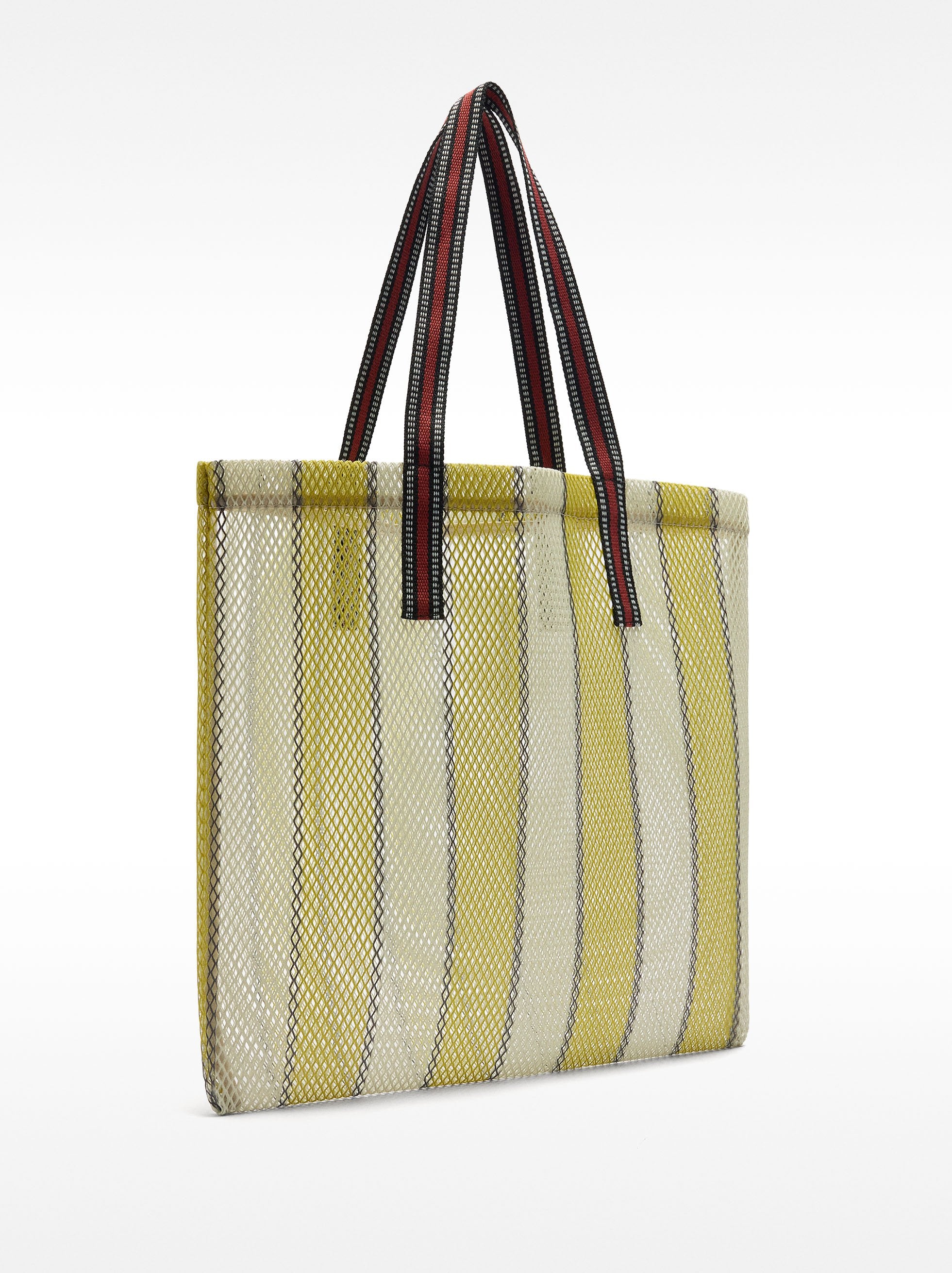 Bolso Shopper De Rejilla Con Rayas
