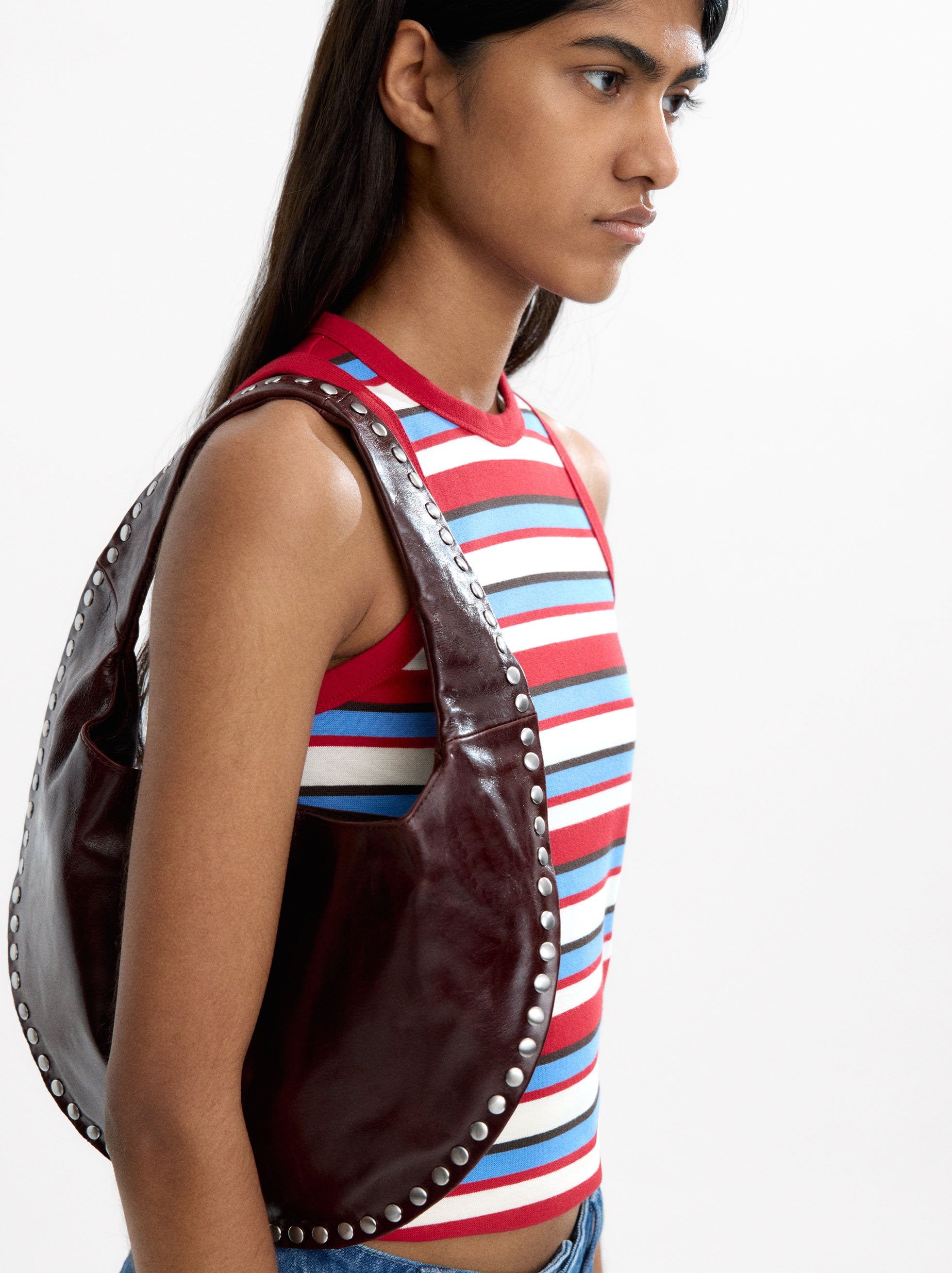 Bolso De Hombro Hobo De Piel