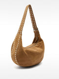 Bolso Bandolera De Piel Con Tachuelas