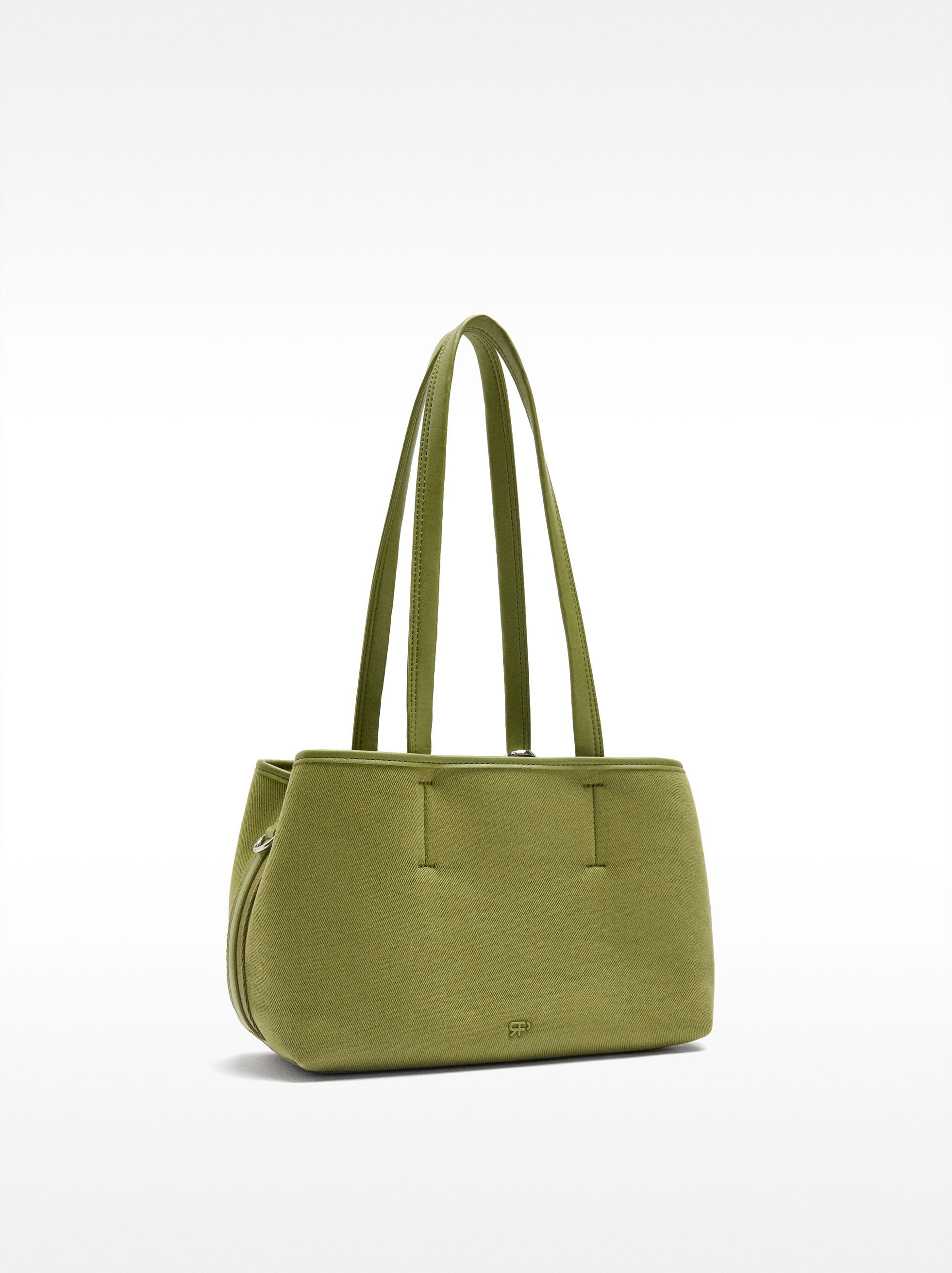 Bolso Tote De Tejido Con Colgante