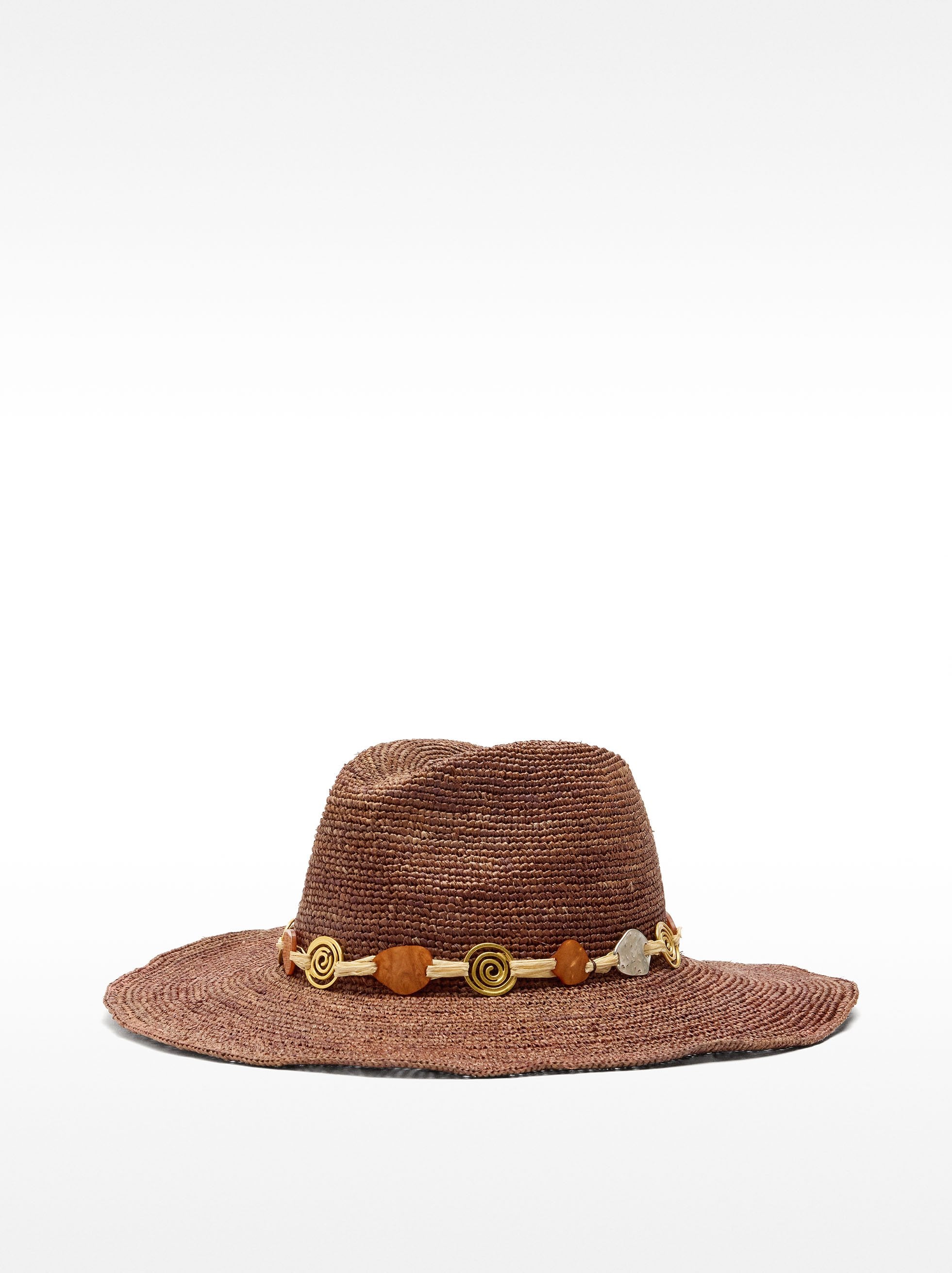 Sombrero De Paja Con Cinta Decorativa