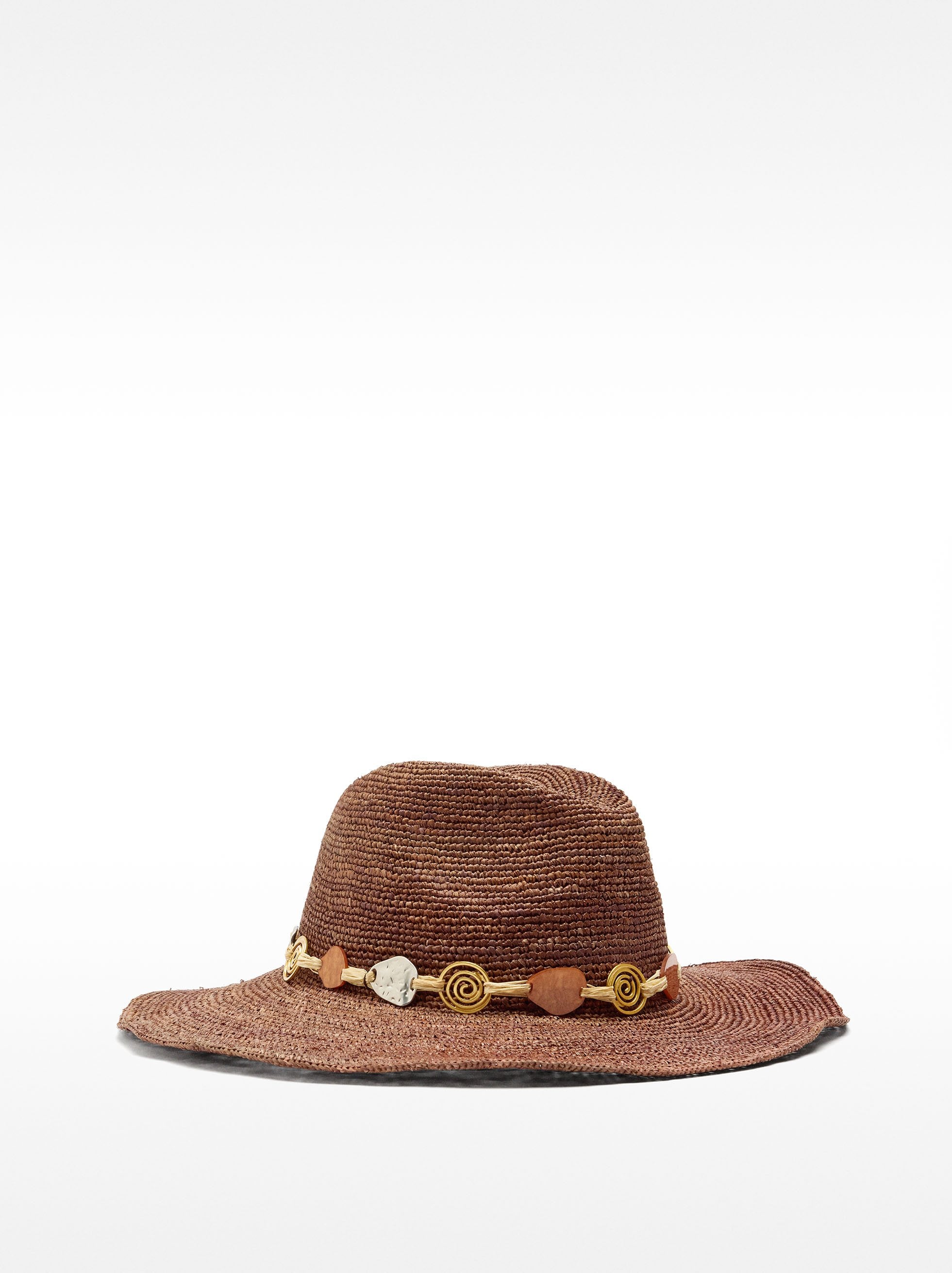 Sombrero De Paja Con Cinta Decorativa
