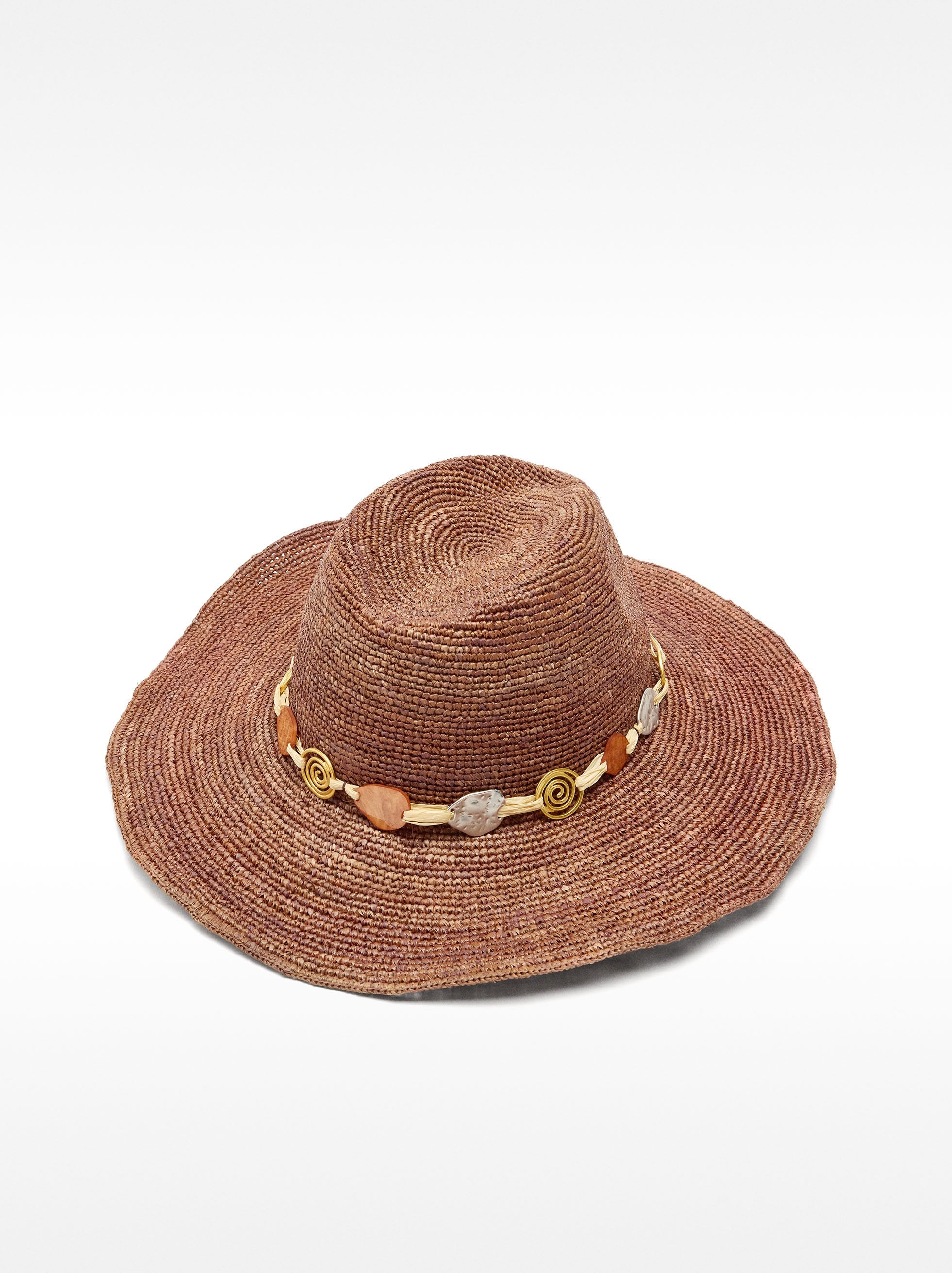 Sombrero De Paja Con Cinta Decorativa