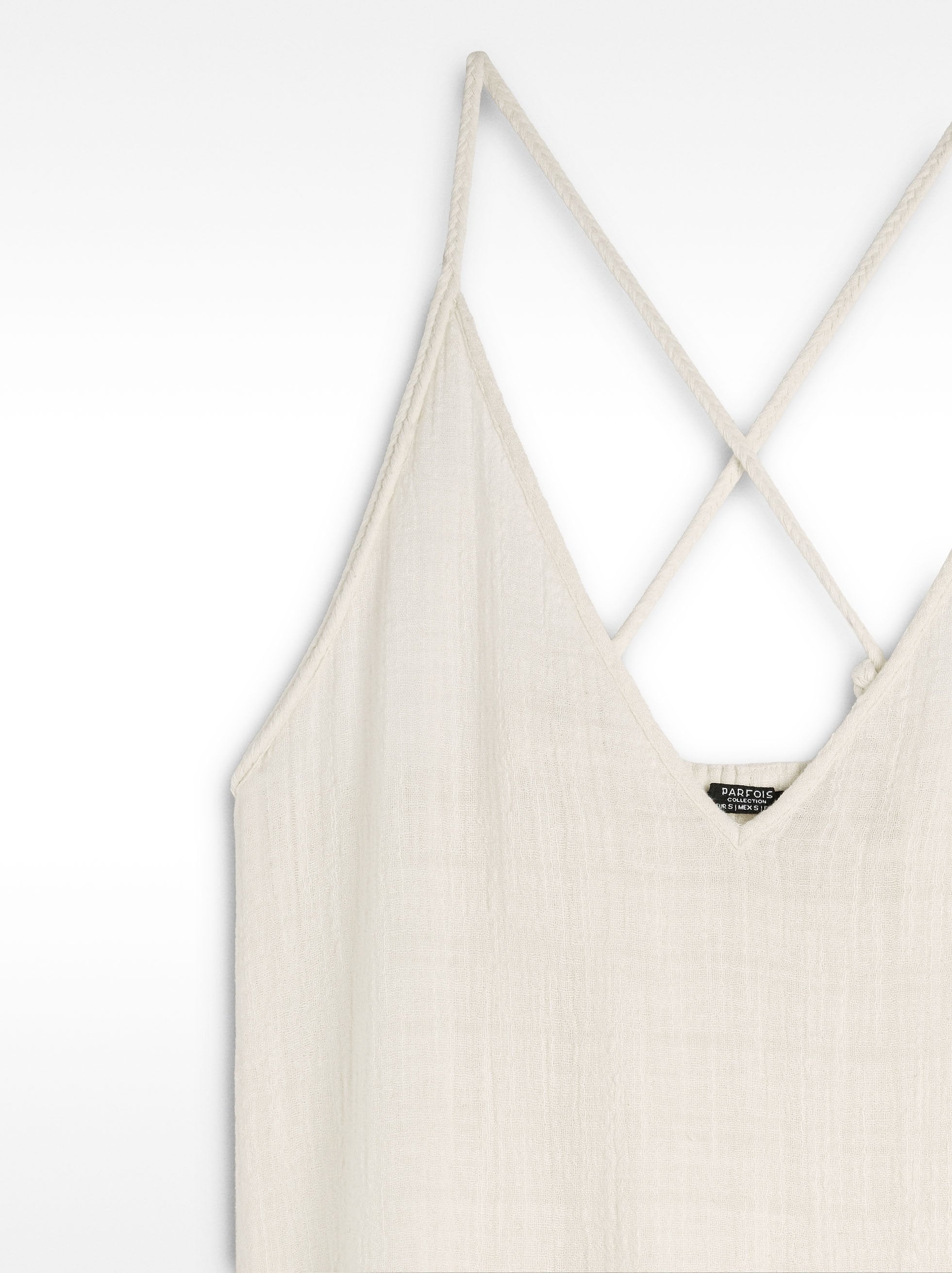 Vestido Largo De Algodón Con Lino