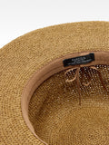 Sombrero Efecto Rafia Con Cinta