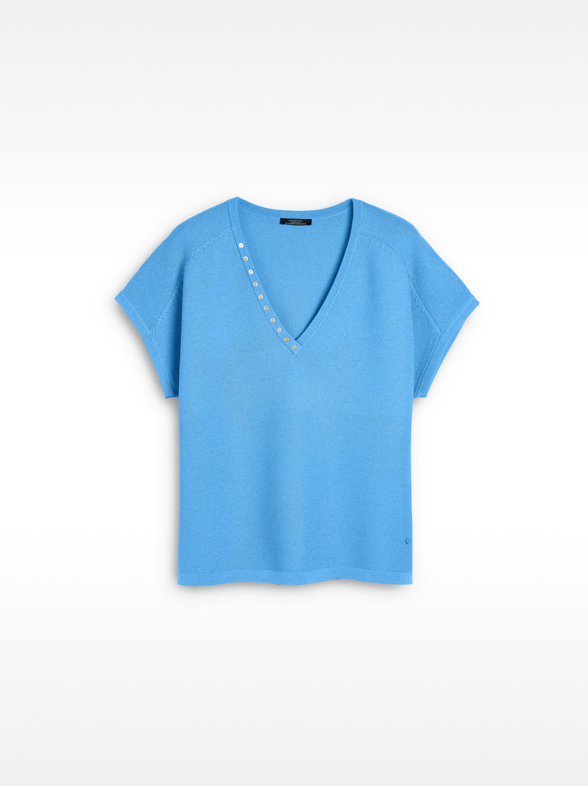 Top De Punto Con Cuello V