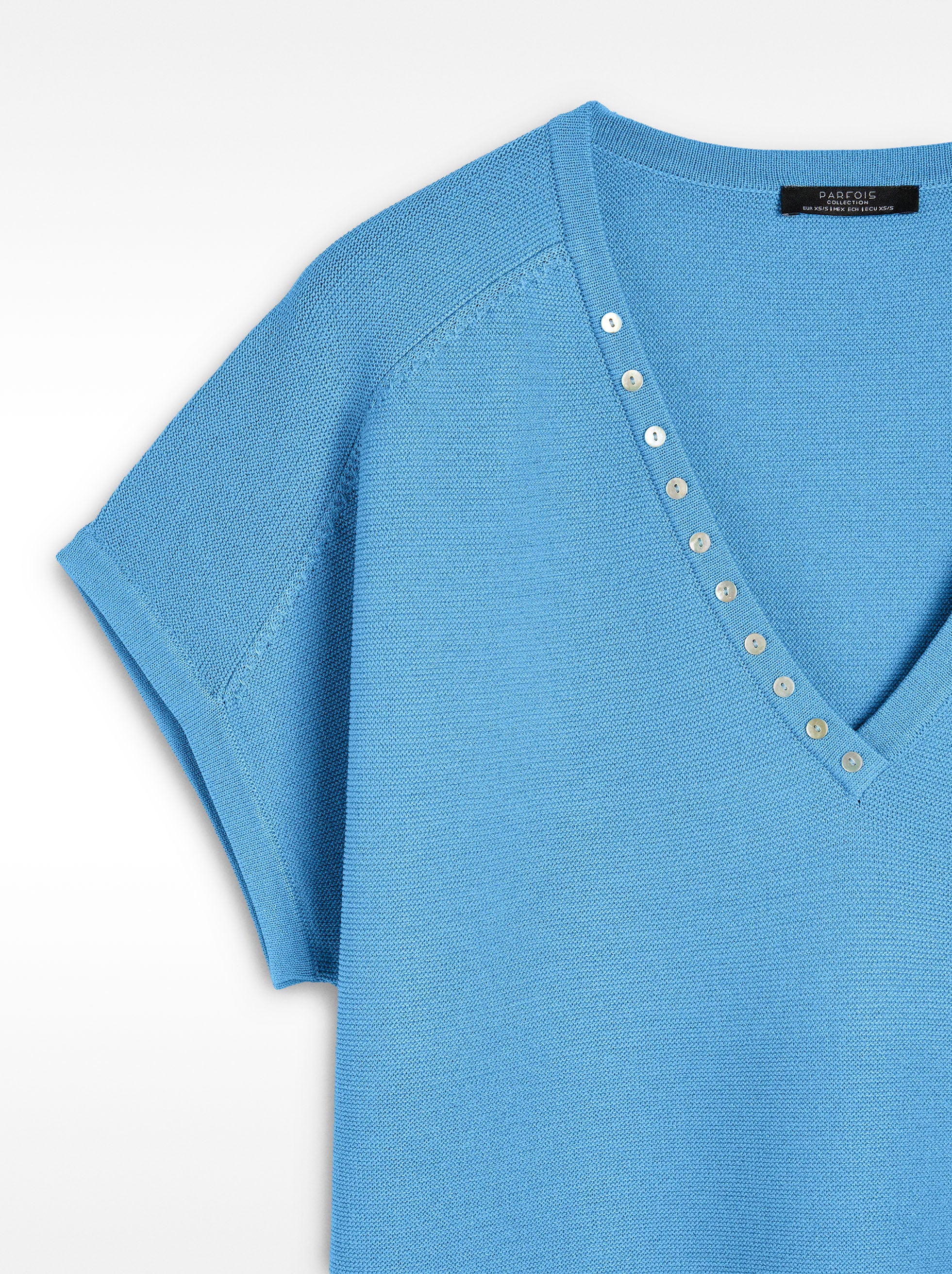 Top De Punto Con Cuello V