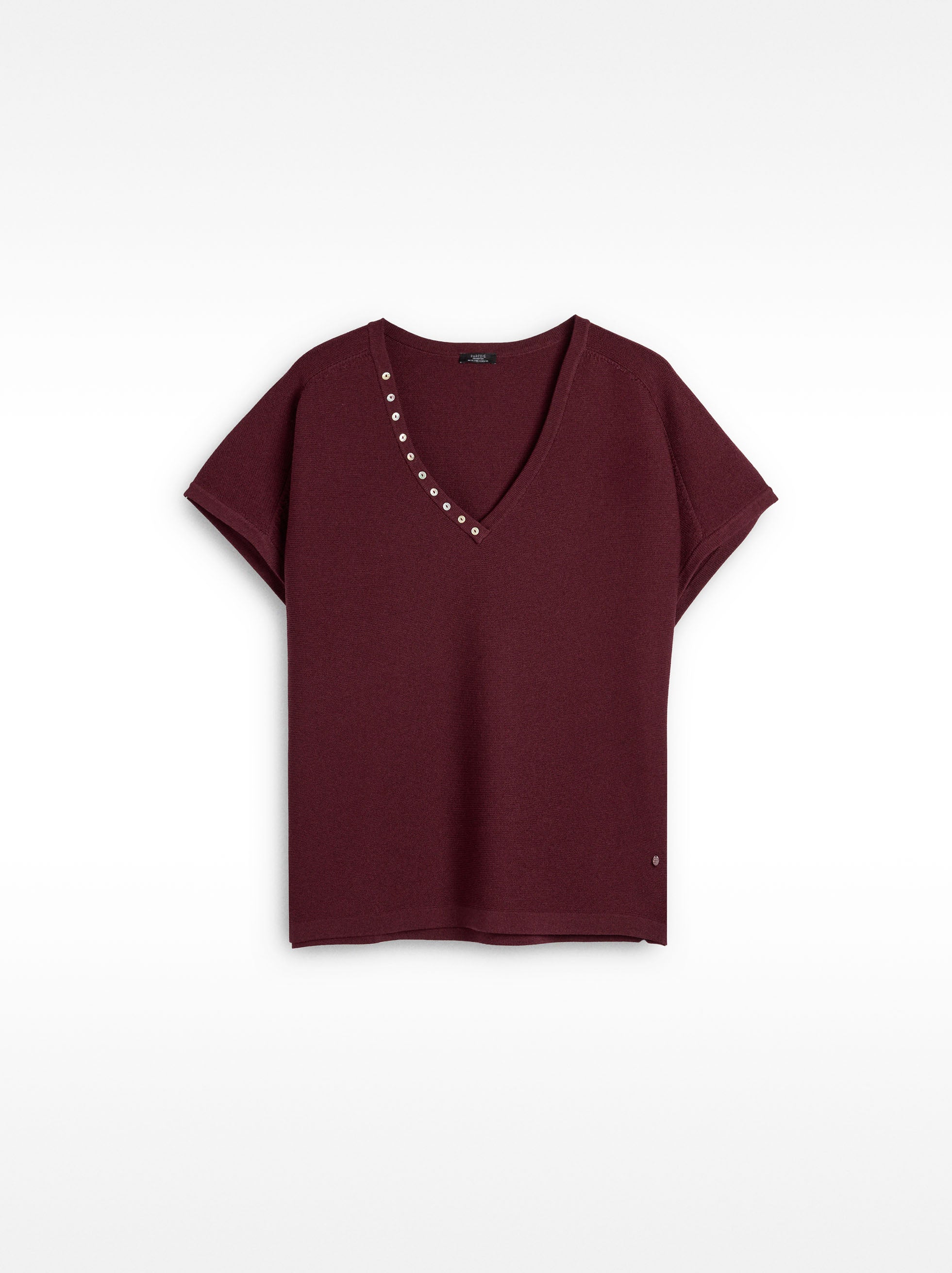 Top De Punto Con Cuello V