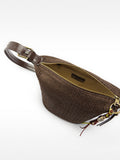 Bolso De Hombro De Efecto Rafia Con Colgante