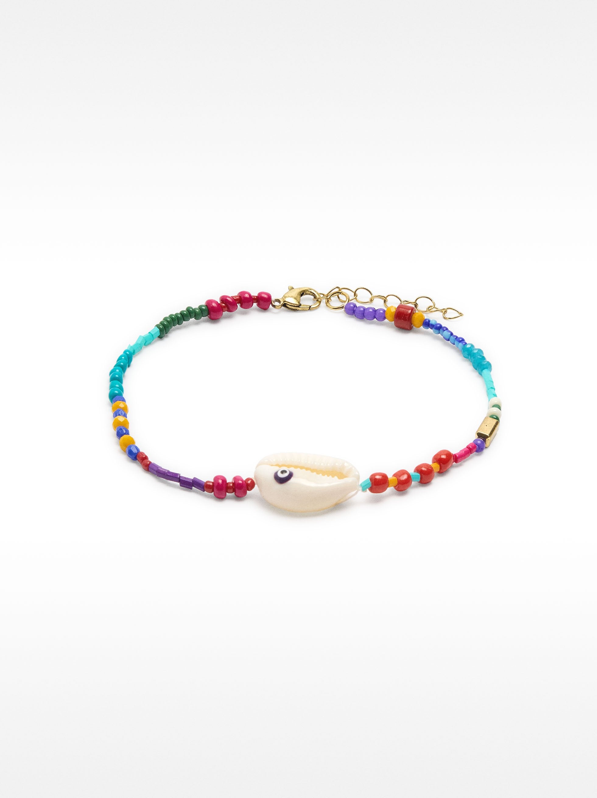 Tobillera Multicolor Con Concha