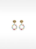 Pendientes Con Cuentas Multicolor