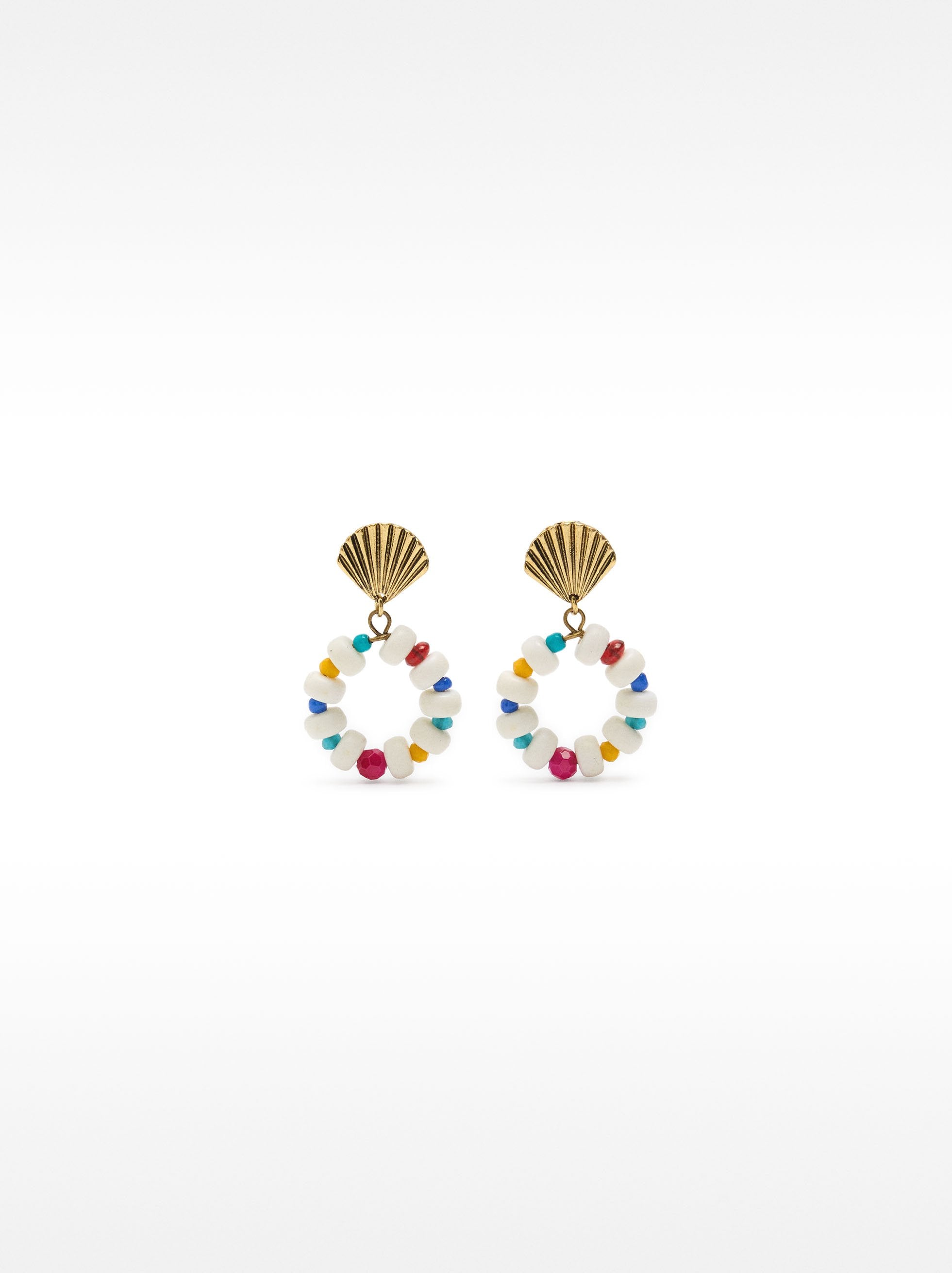 Pendientes Con Cuentas Multicolor