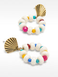 Pendientes Con Cuentas Multicolor