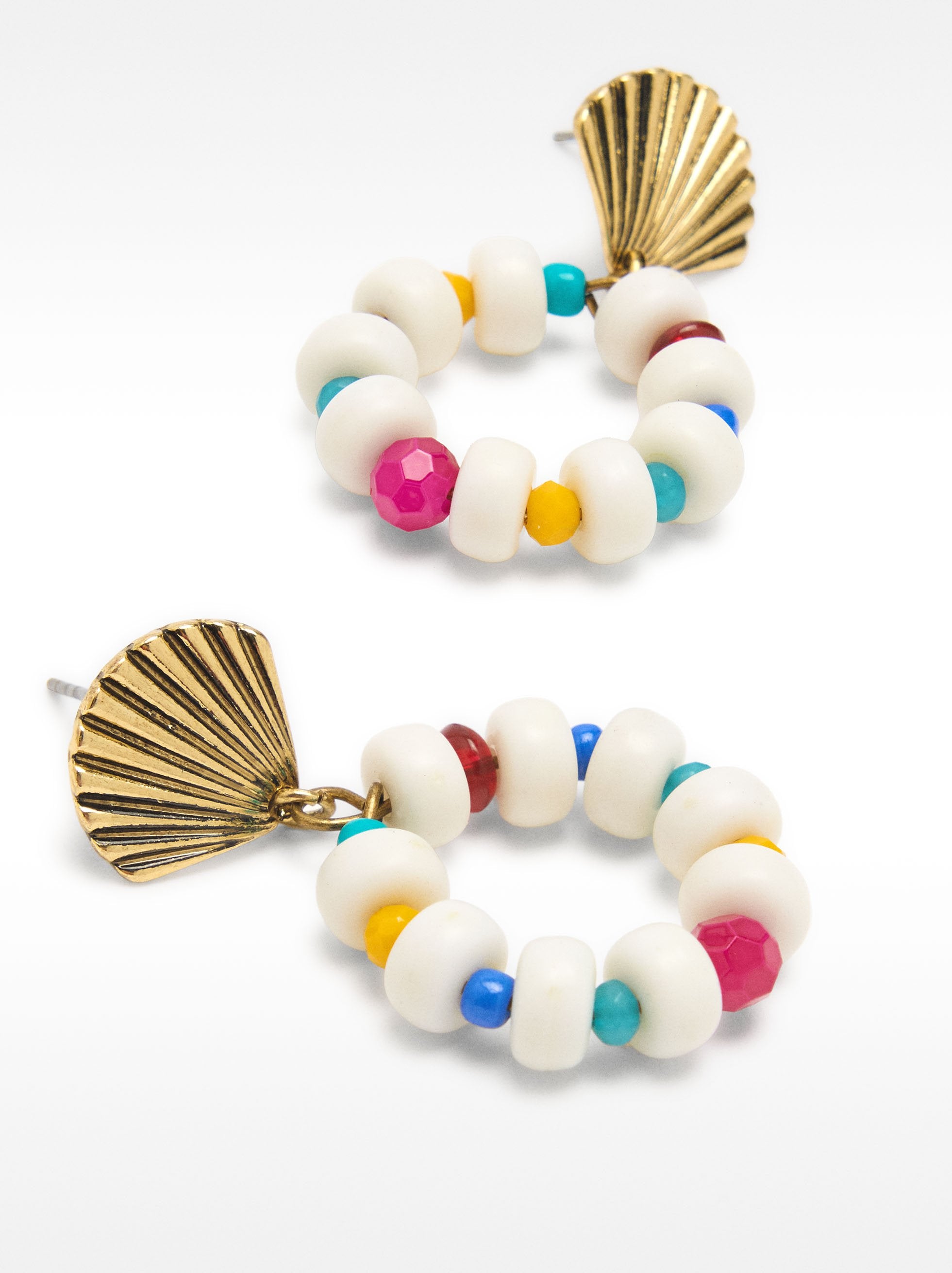 Pendientes Con Cuentas Multicolor