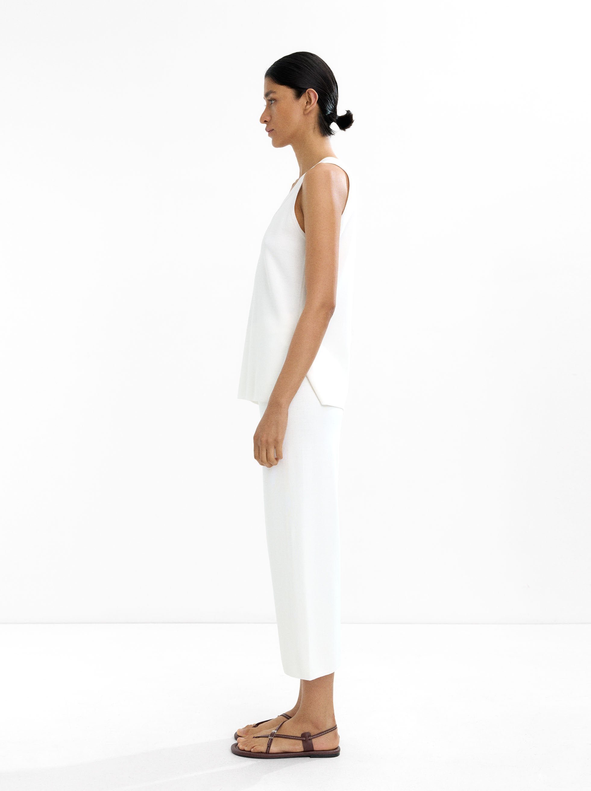 Top De Punto Con Cuello V