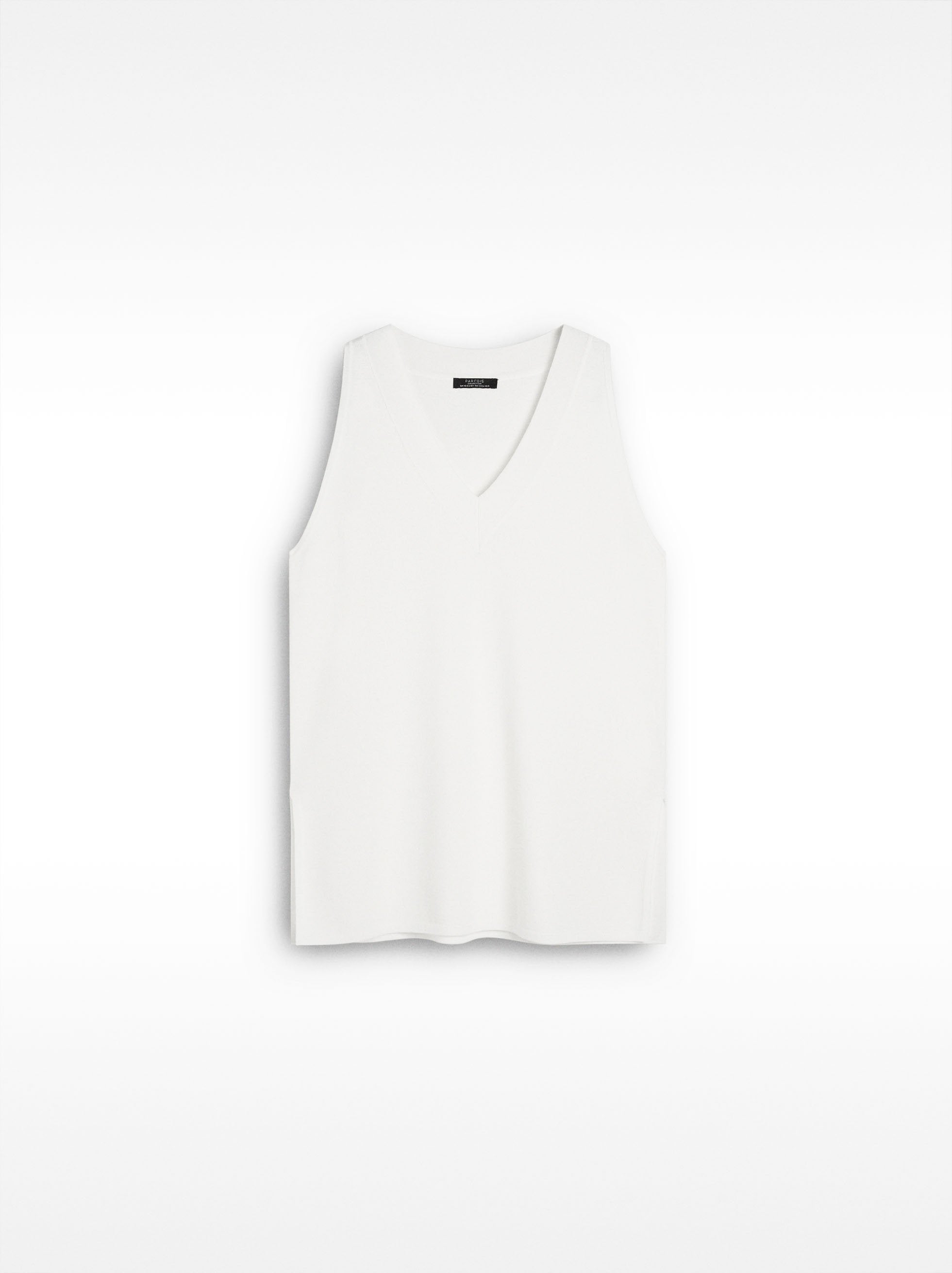 Top De Punto Con Cuello V