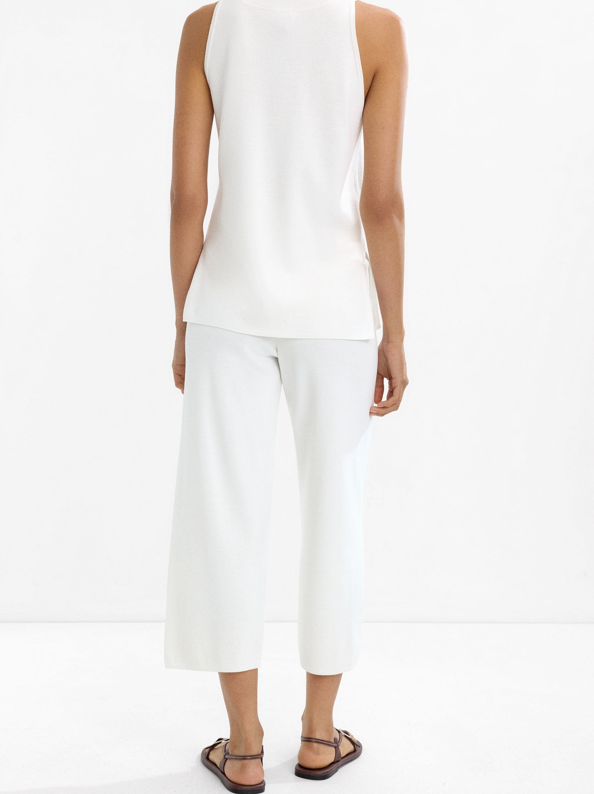 Pantalón De Punto Cropped