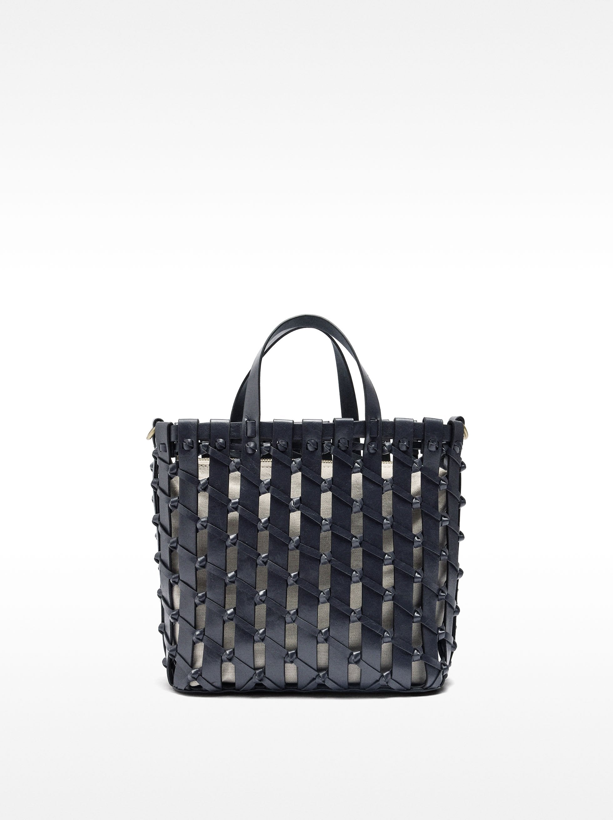 Bolso Tote Trenzado Con Nudos