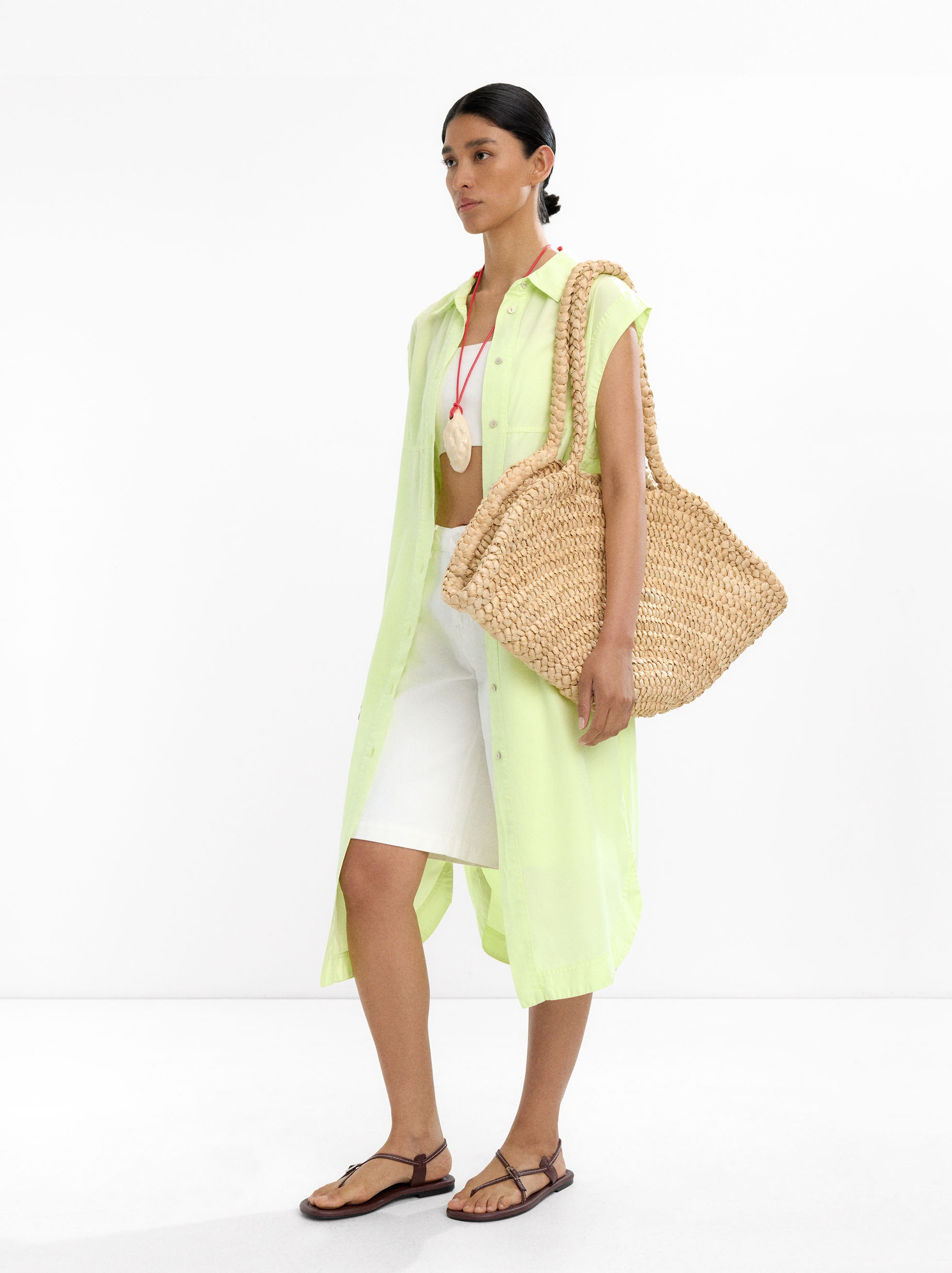 Vestido Camisero Midi 100% Lyocell