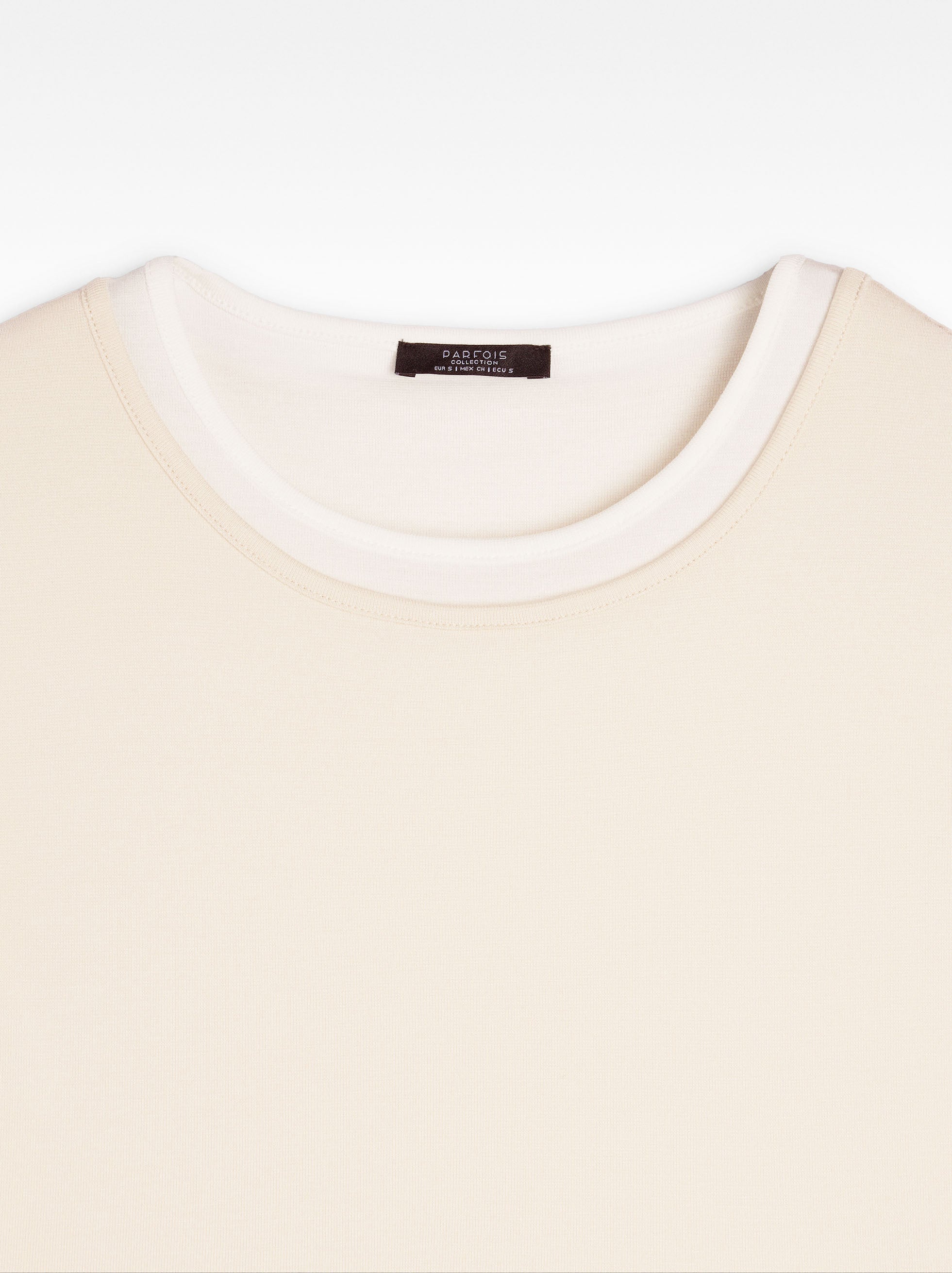 Camiseta De Lyocell Efecto Doble