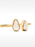 Pulsera Rígida Con Perlas De Agua Dulce