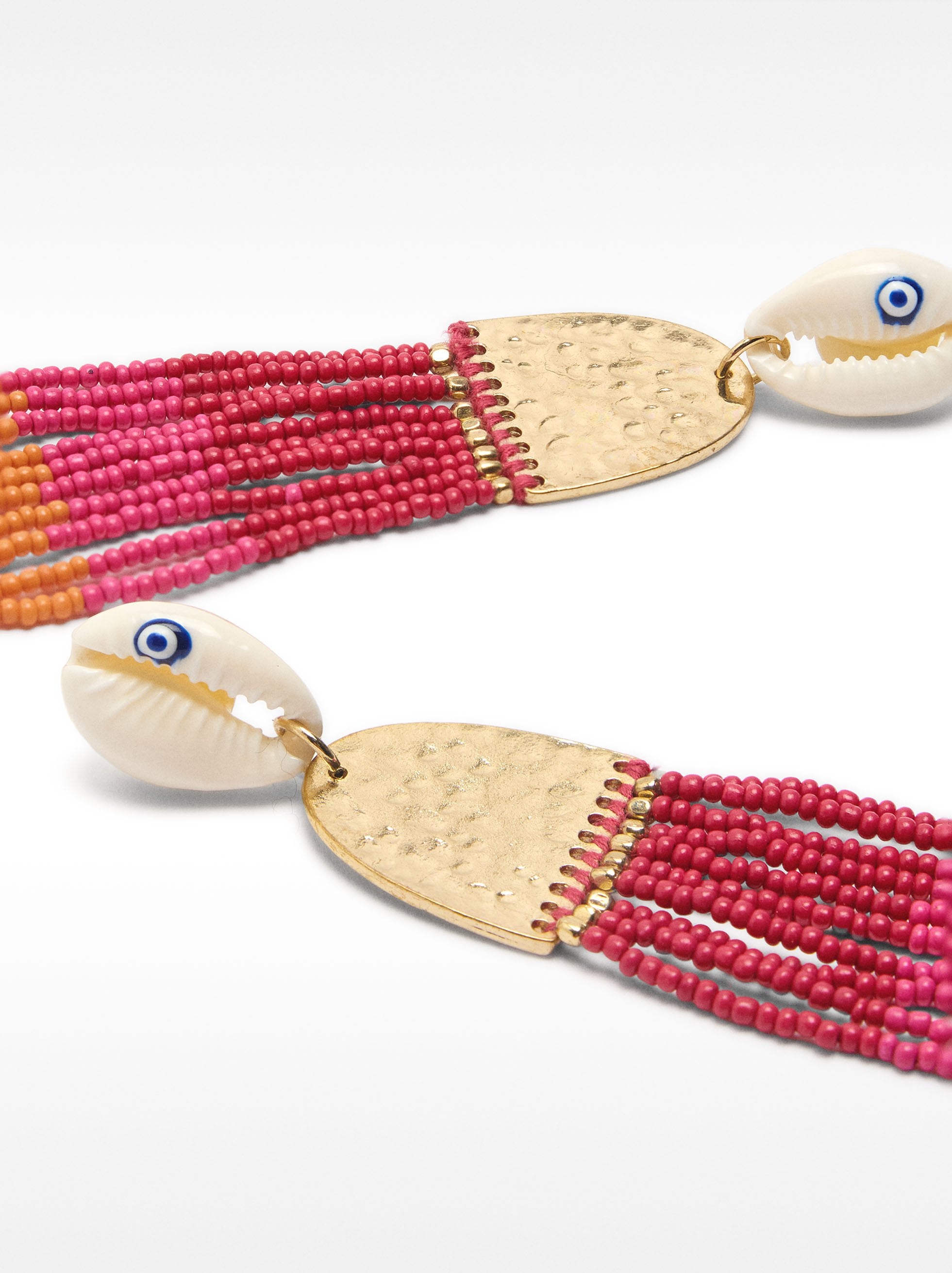 Pendientes Con Conchas Y Cuentas