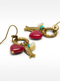 Pendientes Con Pez Y Piedra