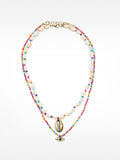 Set De Collares Con Conchas Y Cuentas Multicolor