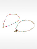 Set De Collares Con Conchas Y Cuentas Multicolor
