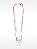 Set De Collares Con Cuentas Multicolor Y Colgante