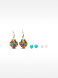 Set De Pendientes Con Piedra