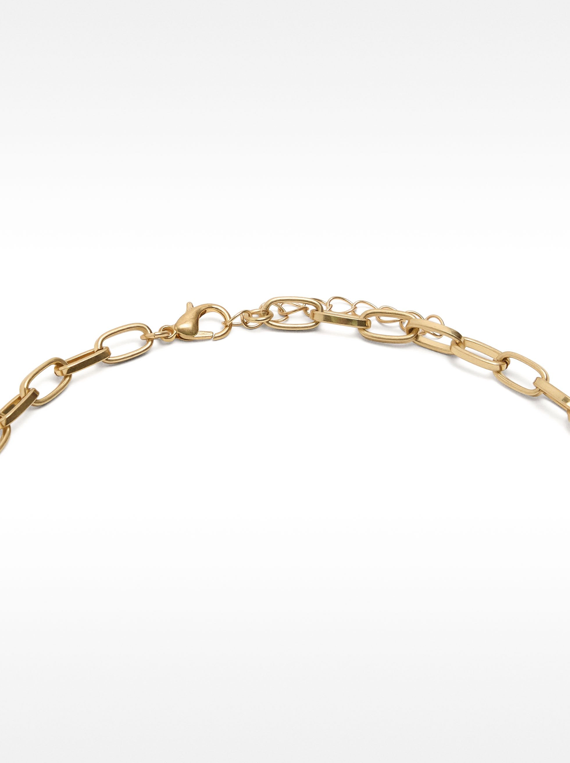 Collar De Eslabones Largos Con Concha