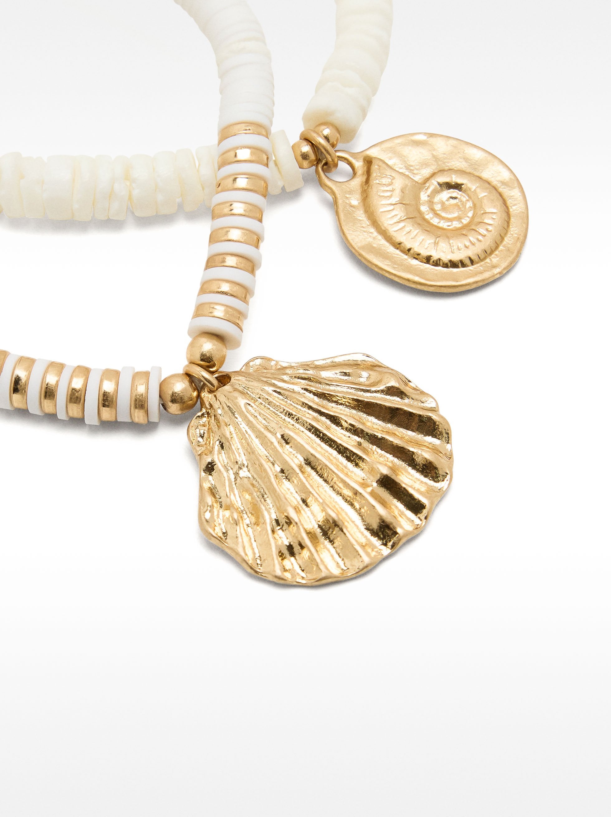 Set De Pulseras Elásticas Con Conchas