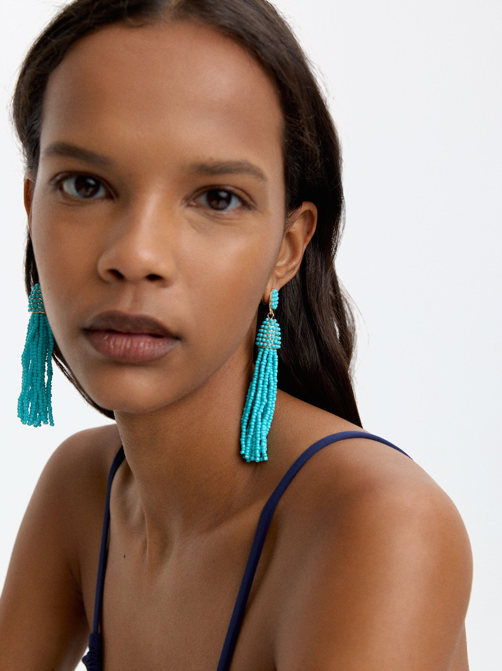 Pendientes Largos De Cuentas