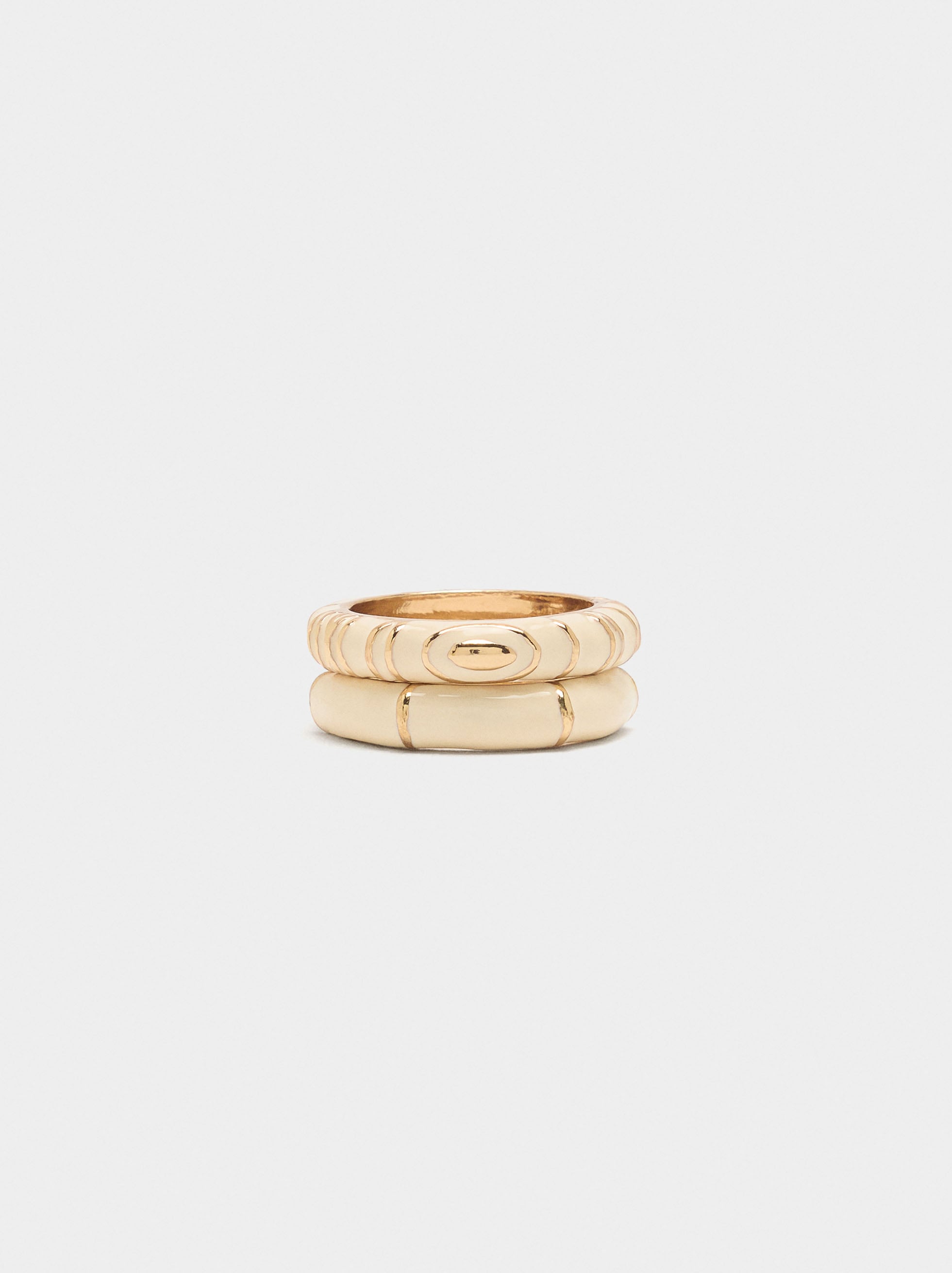 Set De Anillos Con Esmalte