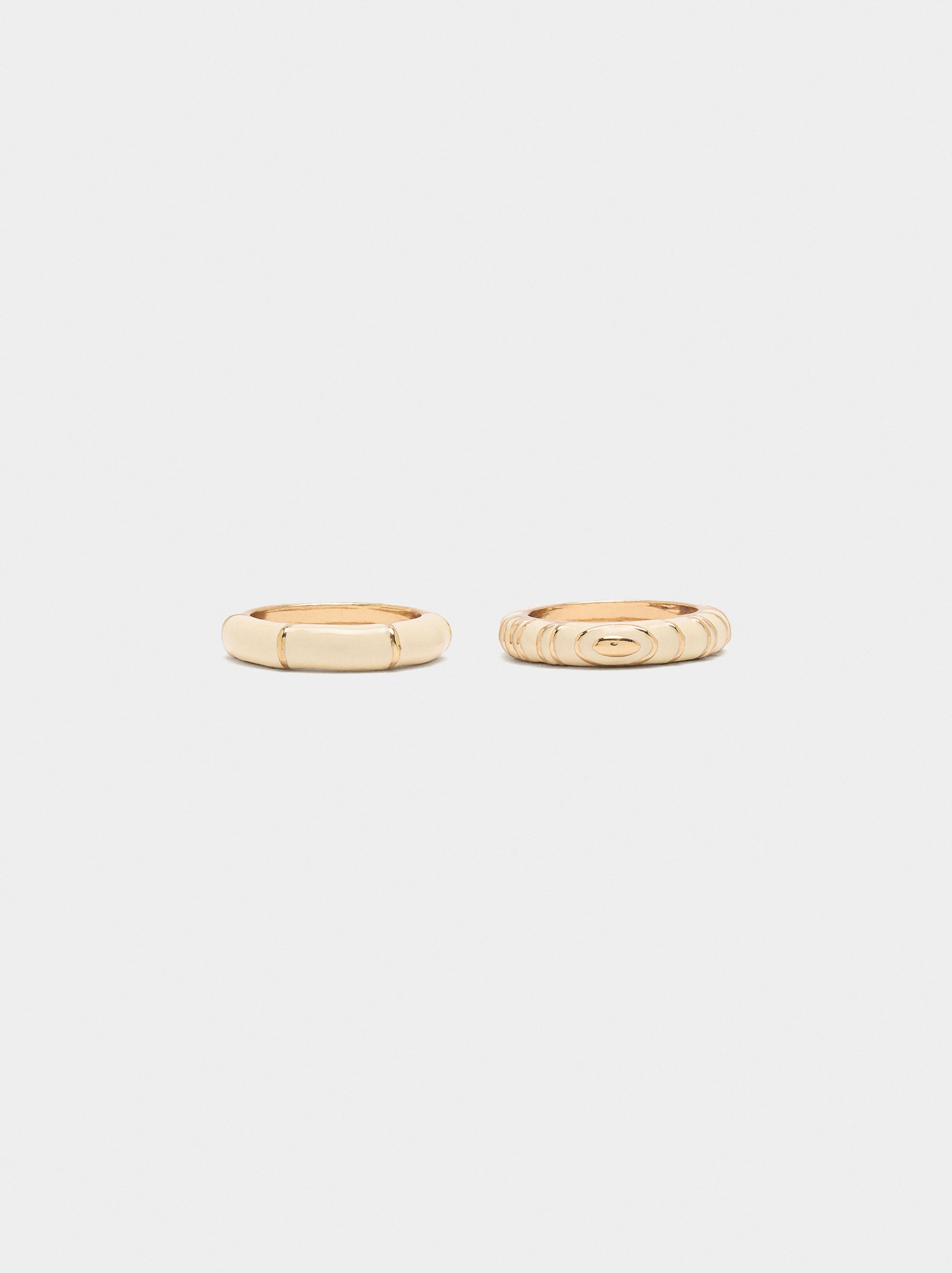 Set De Anillos Con Esmalte
