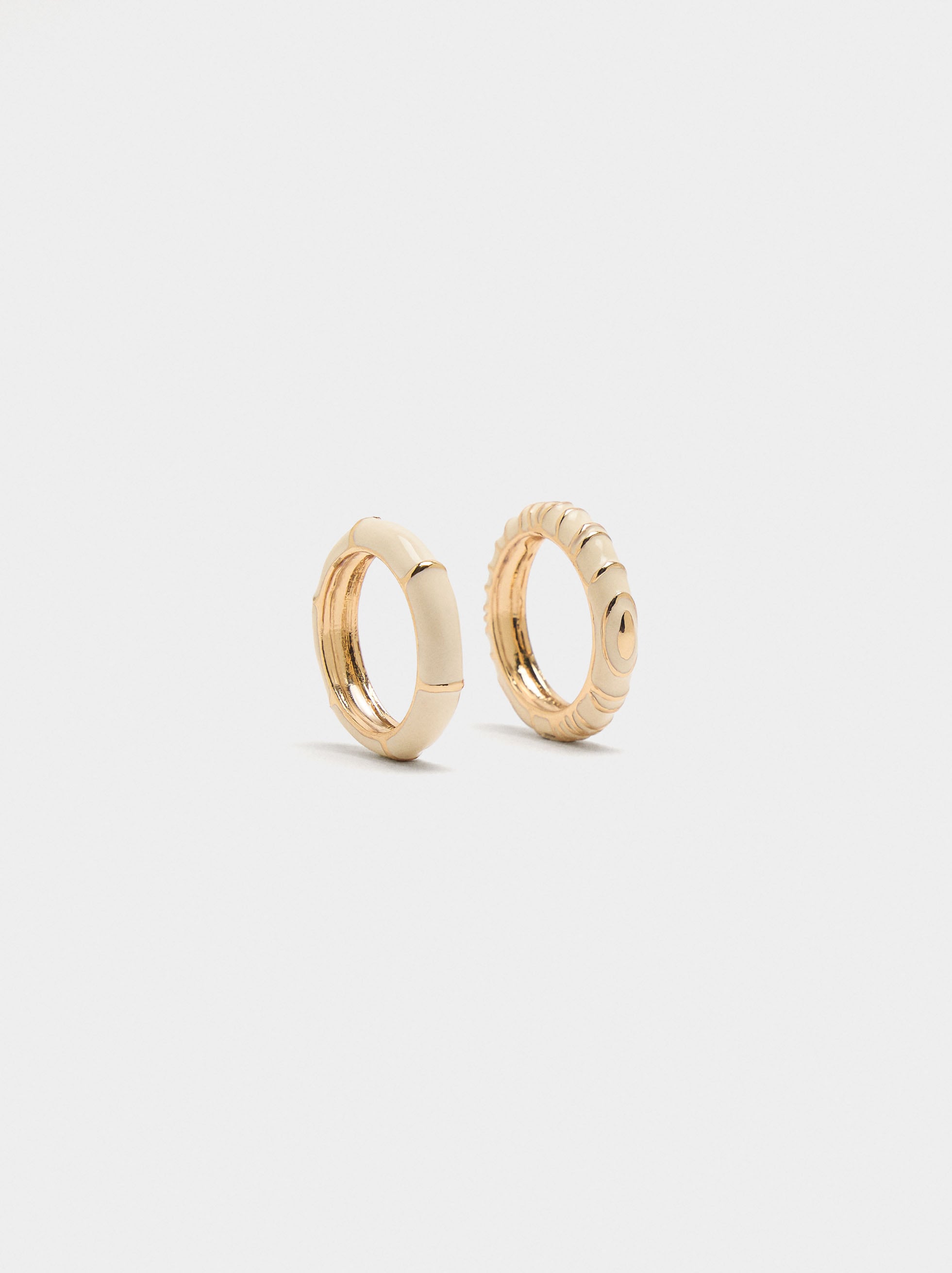 Set De Anillos Con Esmalte