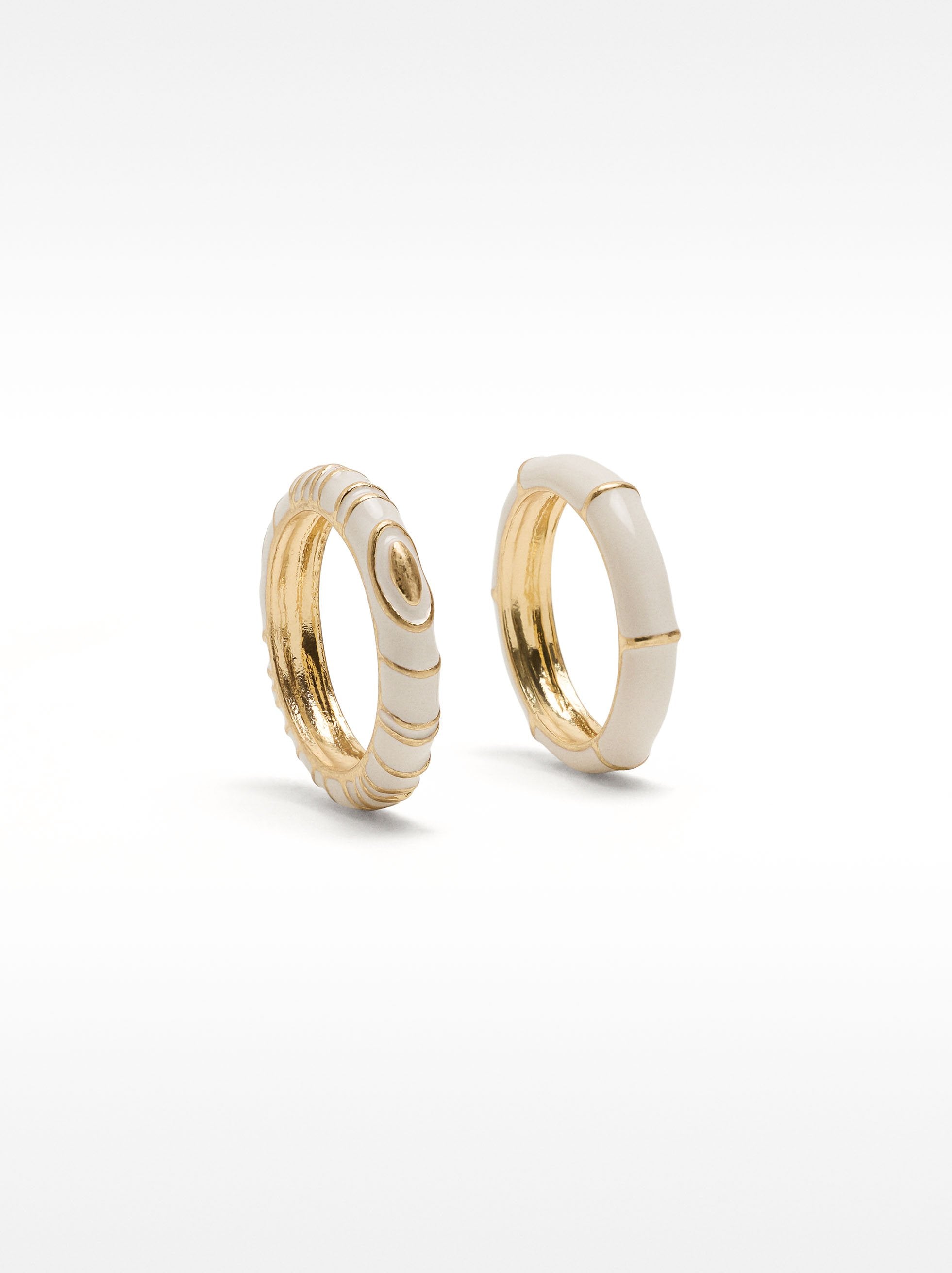 Set De Anillos Con Esmalte