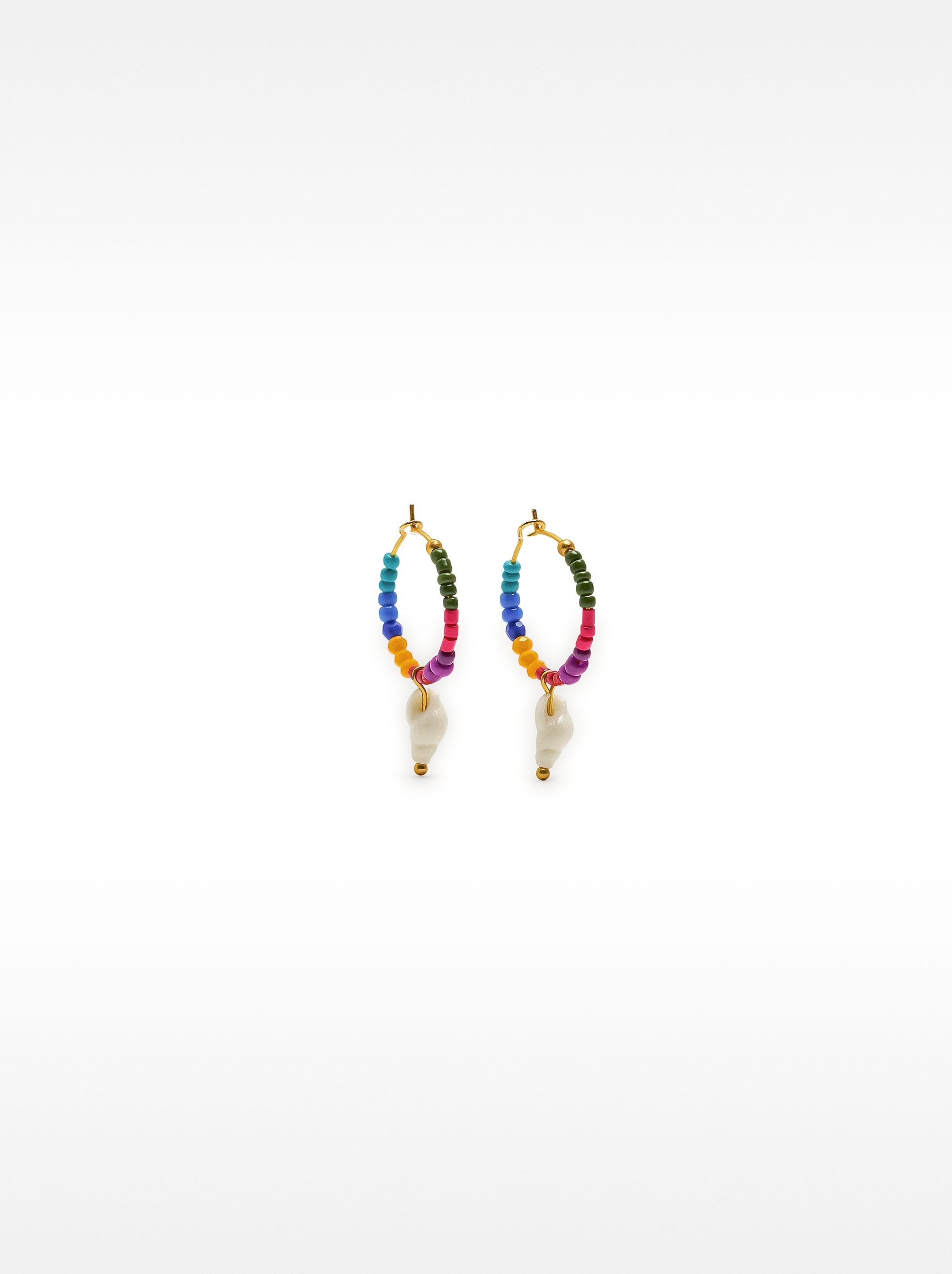 Aros Con Cuentas Multicolor