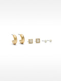 Set De Pendientes Dorados