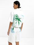 Camisa 100% Algodón Con Estampado De Palmeras