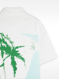Camisa 100% Algodón Con Estampado De Palmeras