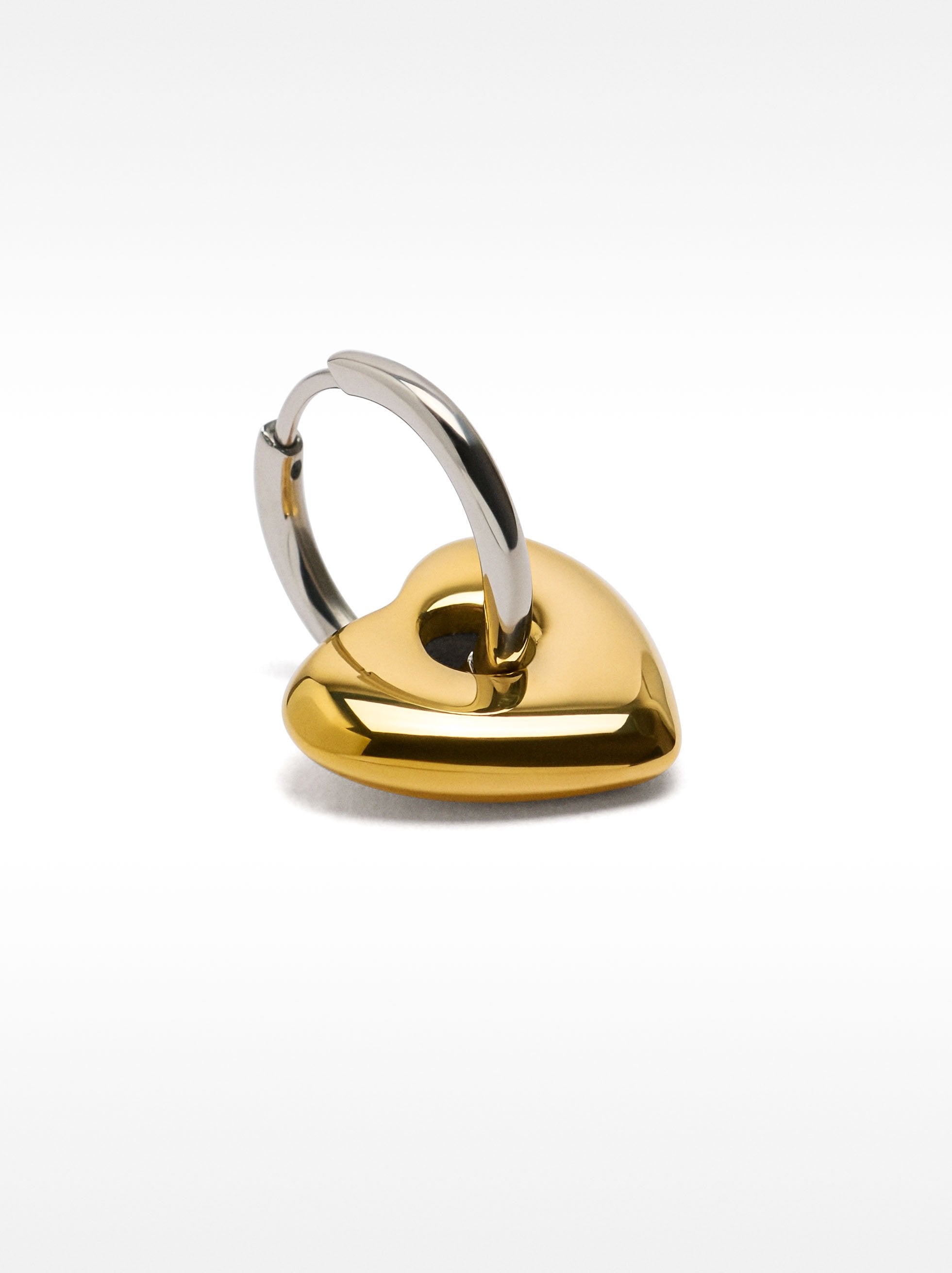 Pendiente Individual Corazón - Acero Inoxidable