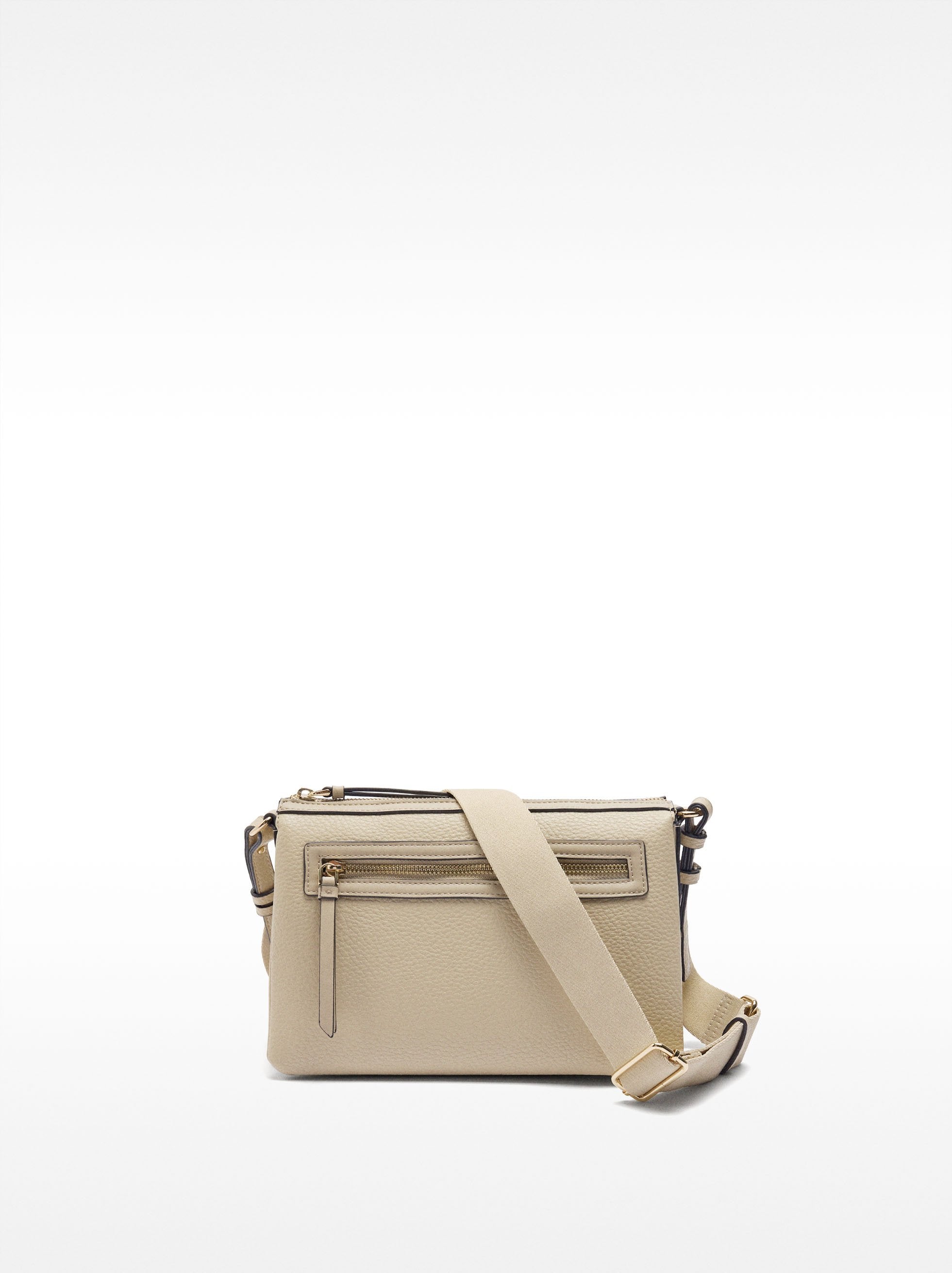 Bolso Bandolera Triple Con Textura