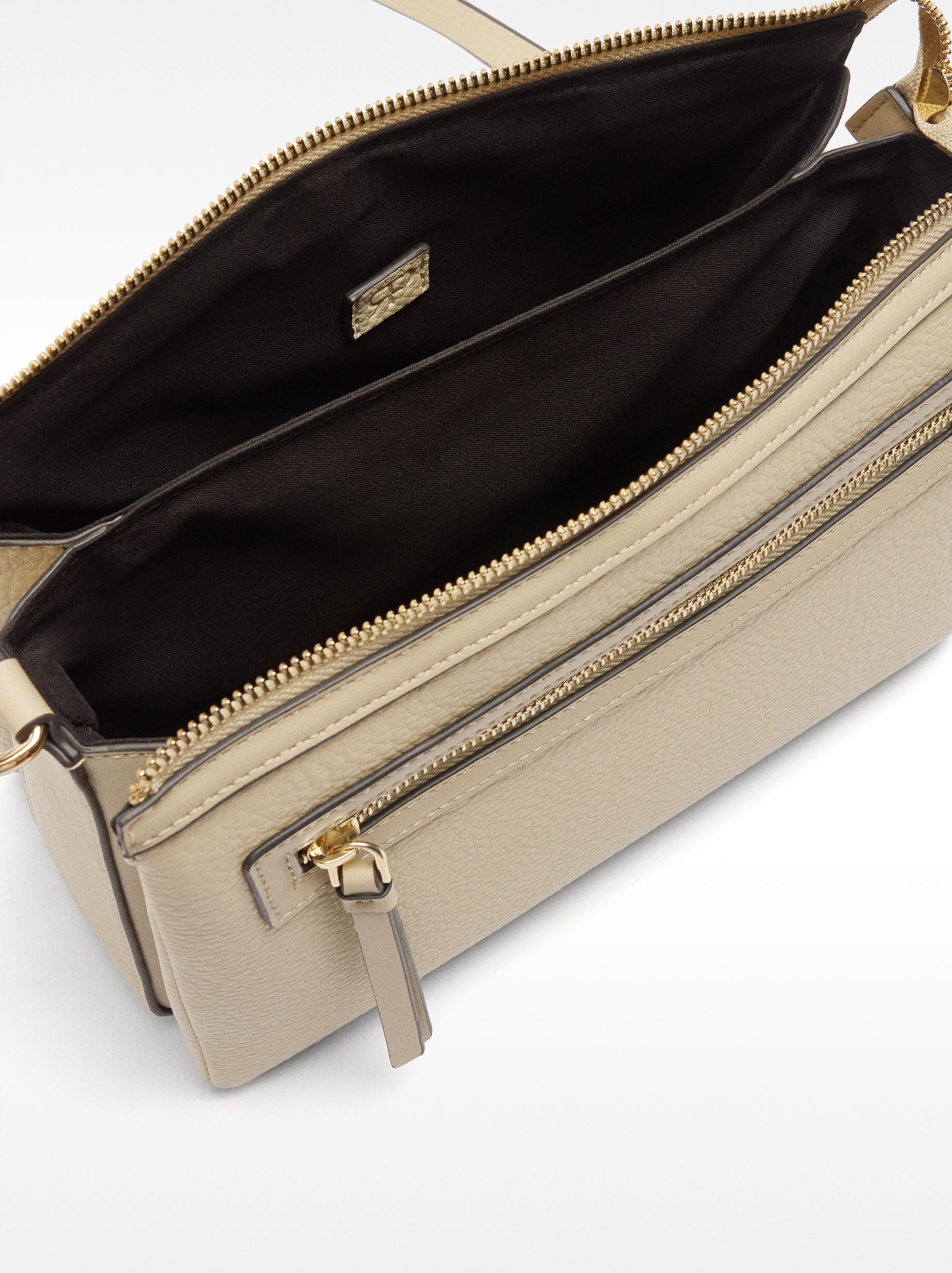 Bolso Bandolera Triple Con Textura