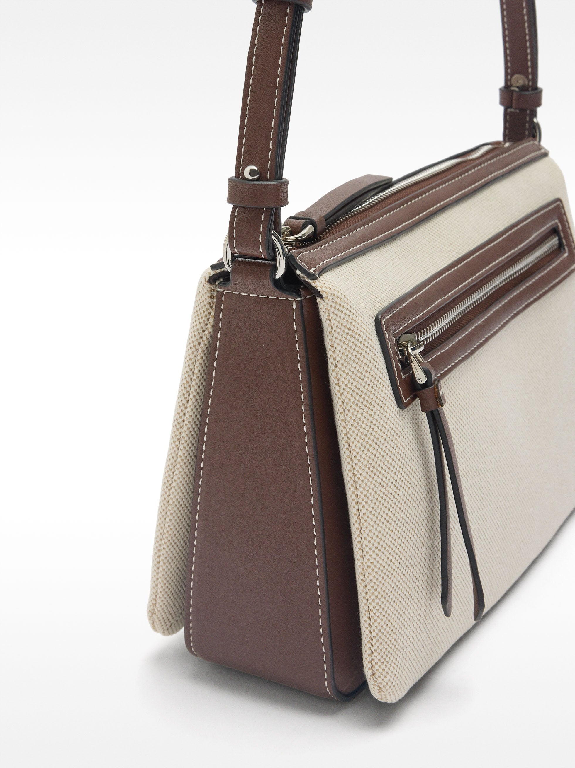 Bolso Bandolera Triple De Tejido