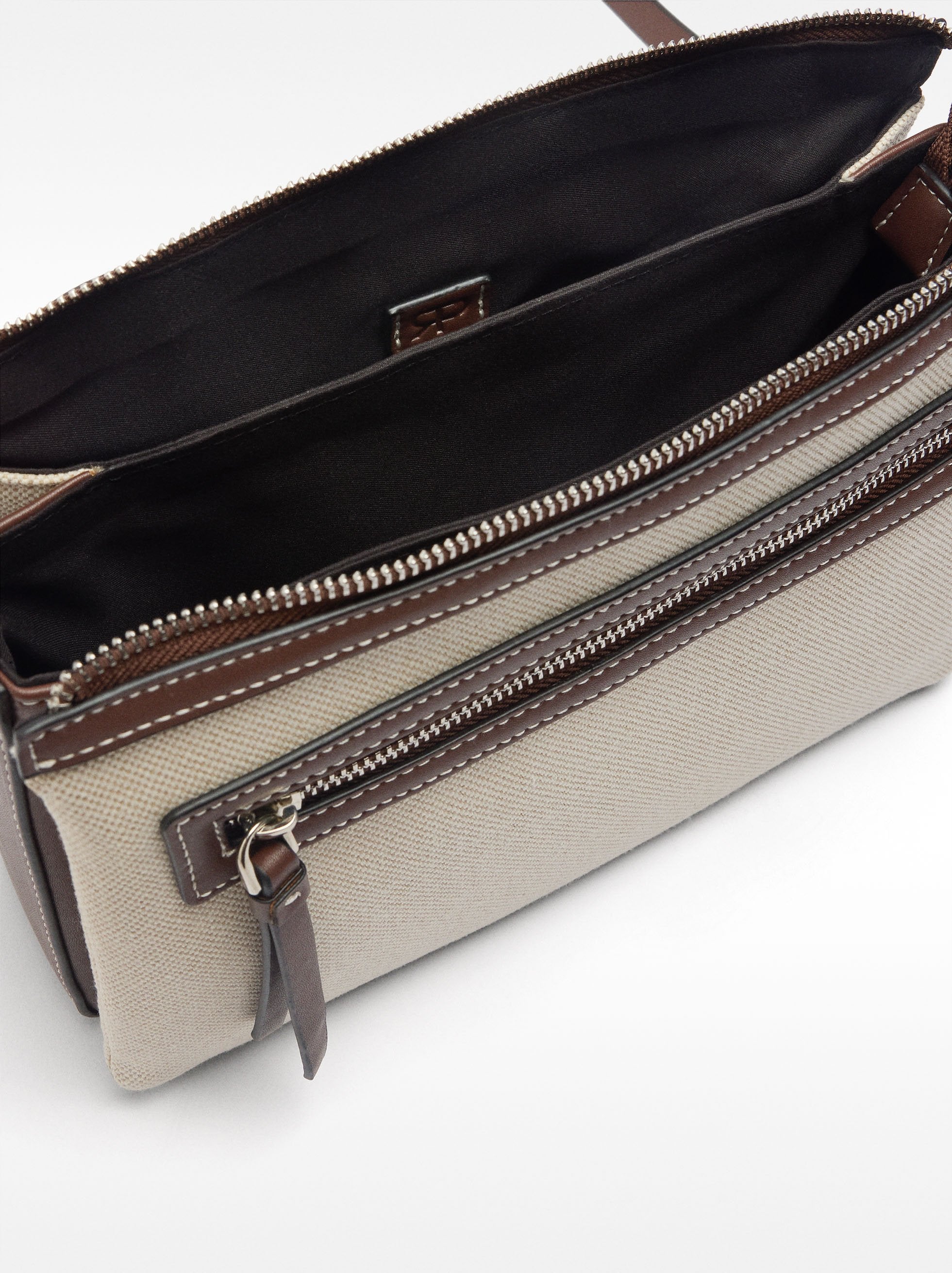 Bolso Bandolera Triple De Tejido