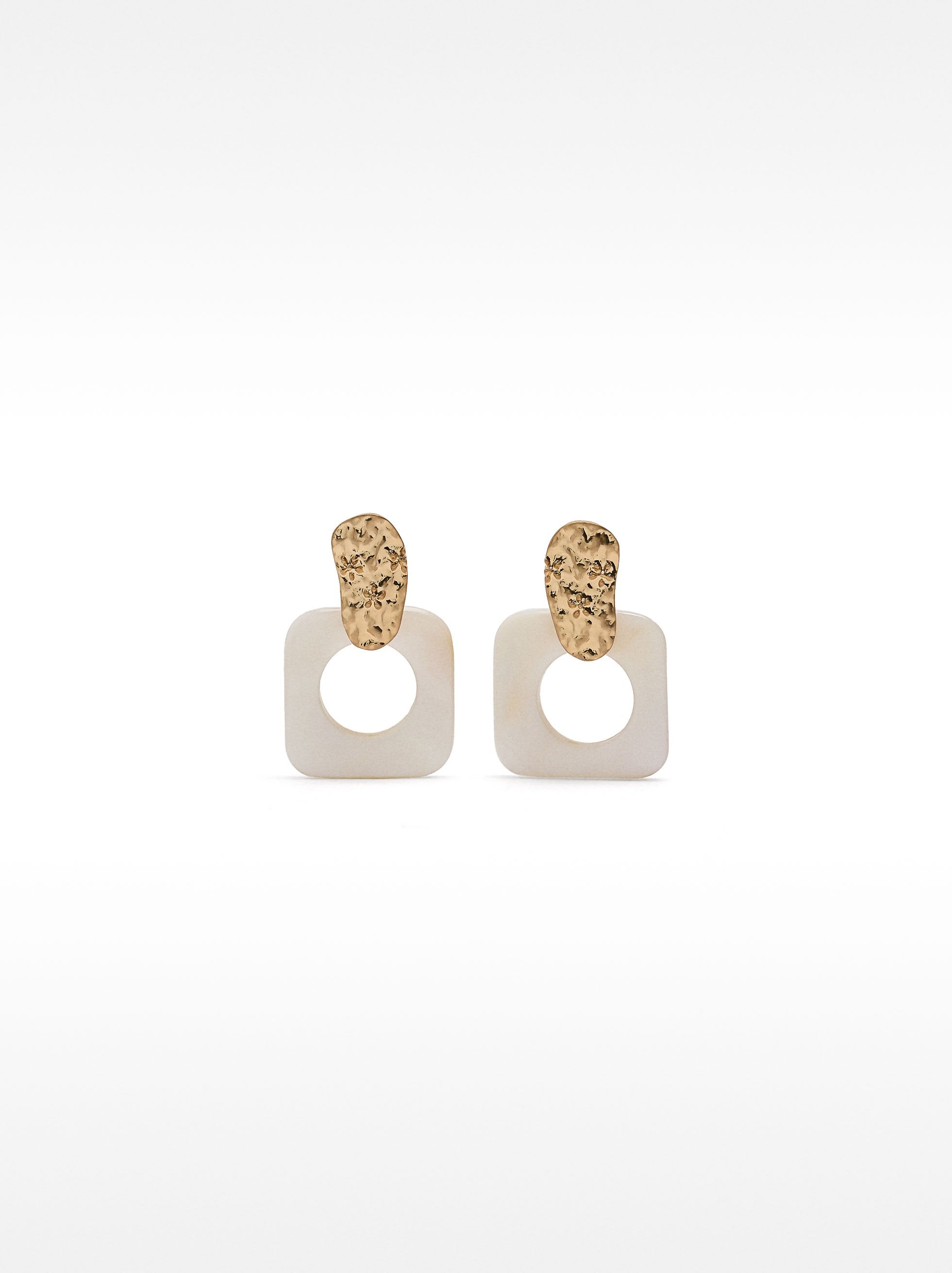 Pendientes De Concha Cuadrada