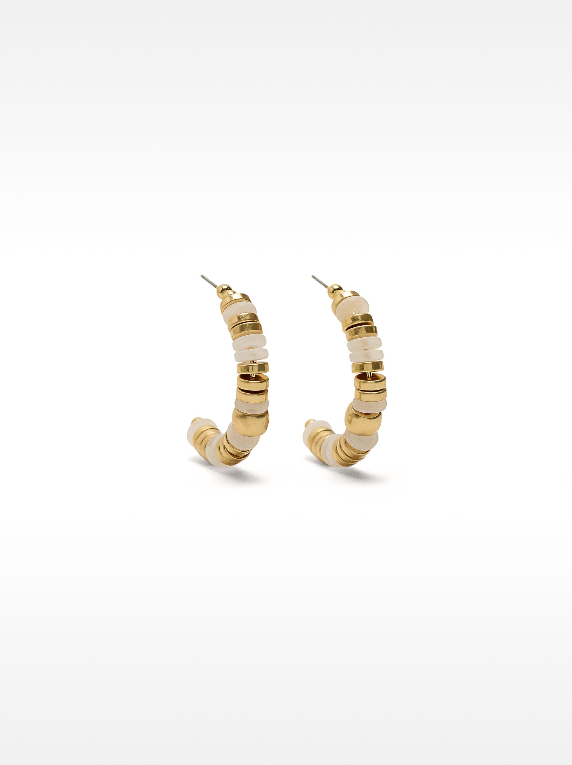 Aros Dorados Con Resina