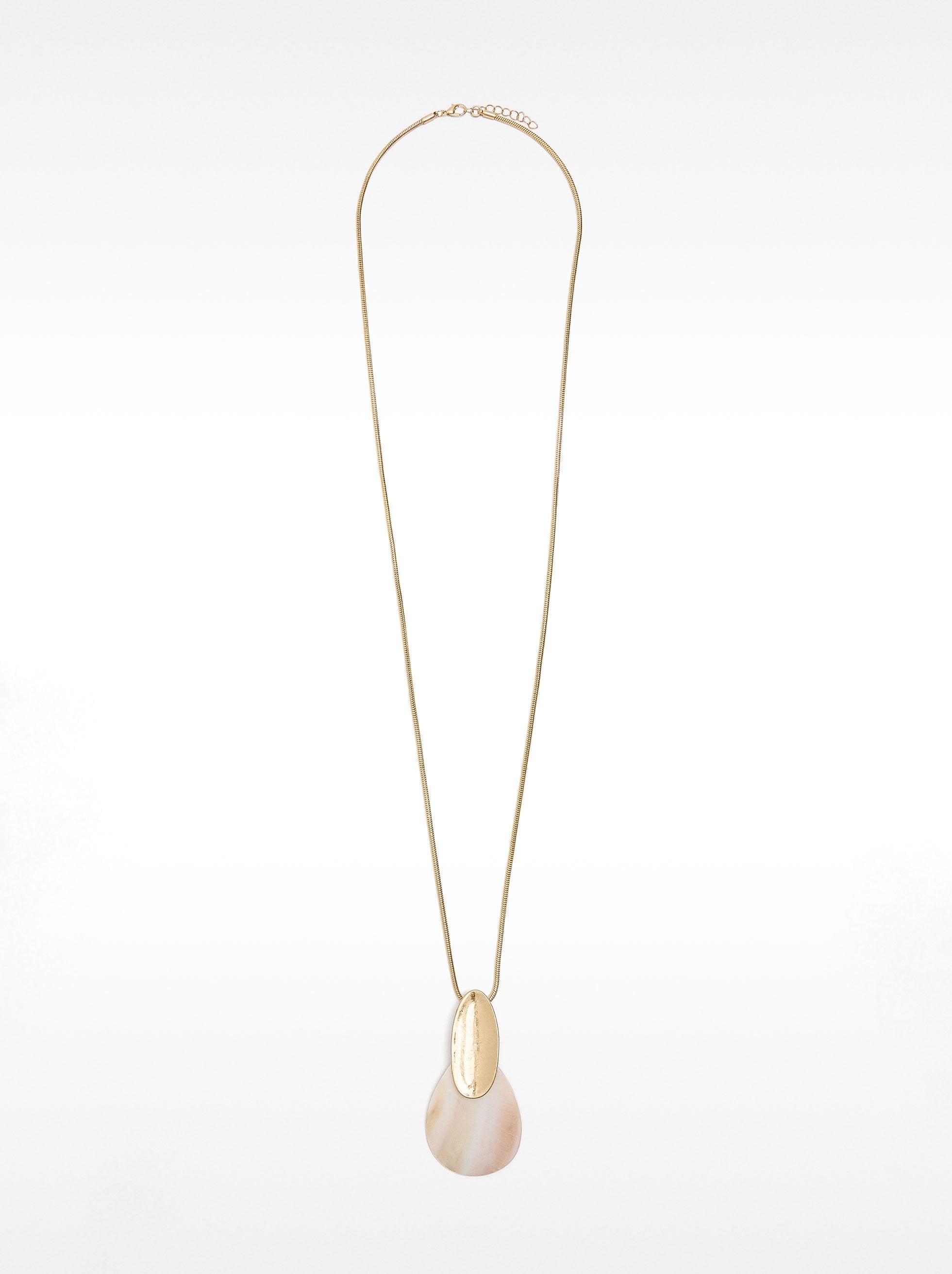 Collar Largo Con Colgante De Concha